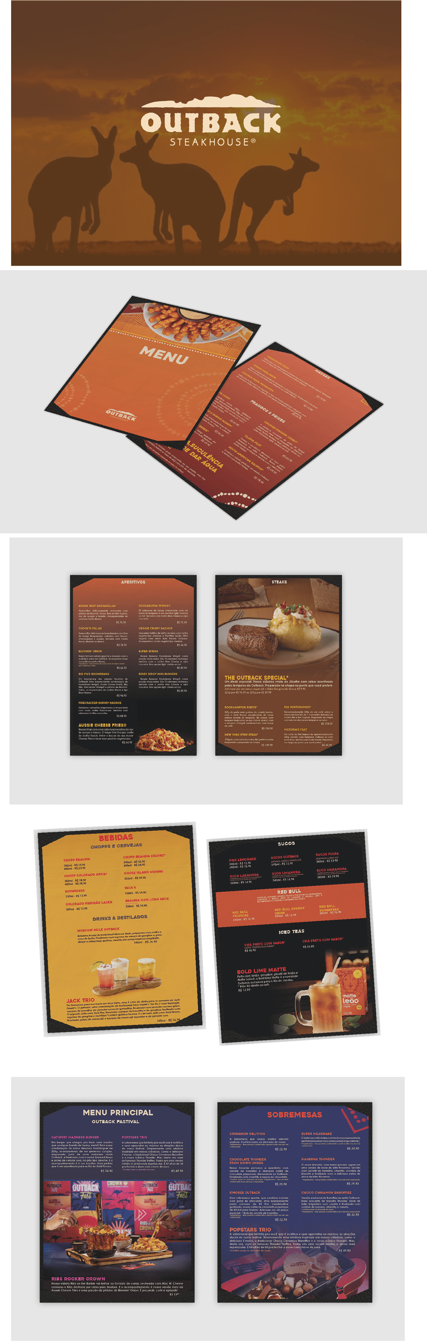 outback cardapio digital Cardápios Food  restaurant menu design culinária comida restaurante