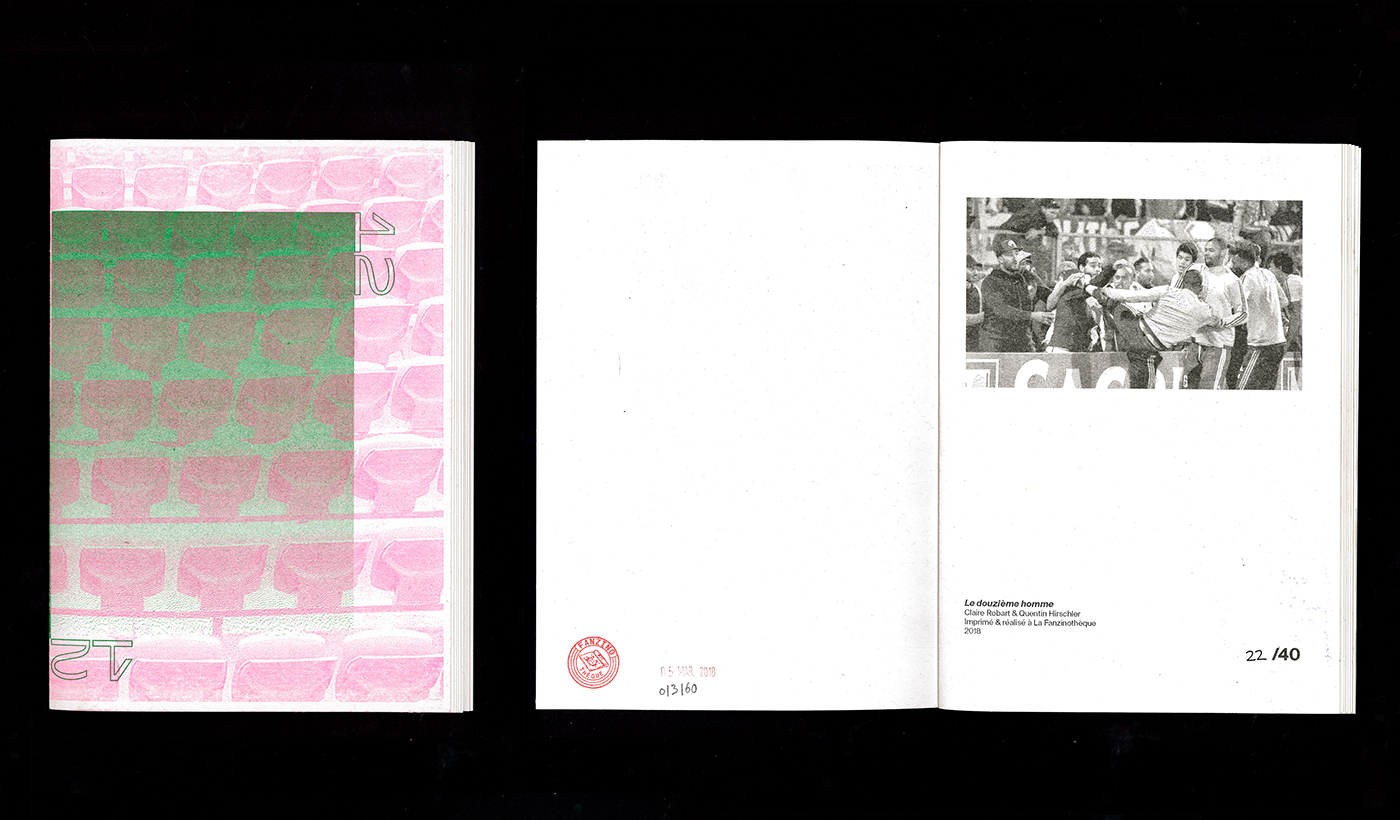 fanzine editorial design  book print typography   Riso Risoprint football typedesign colors