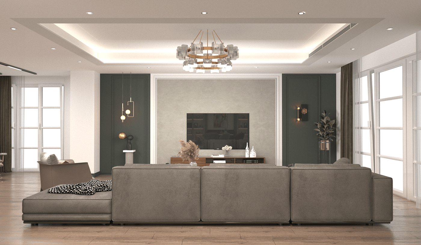 3ds max architecture design Interior interior design  living room modern Render visualization vray