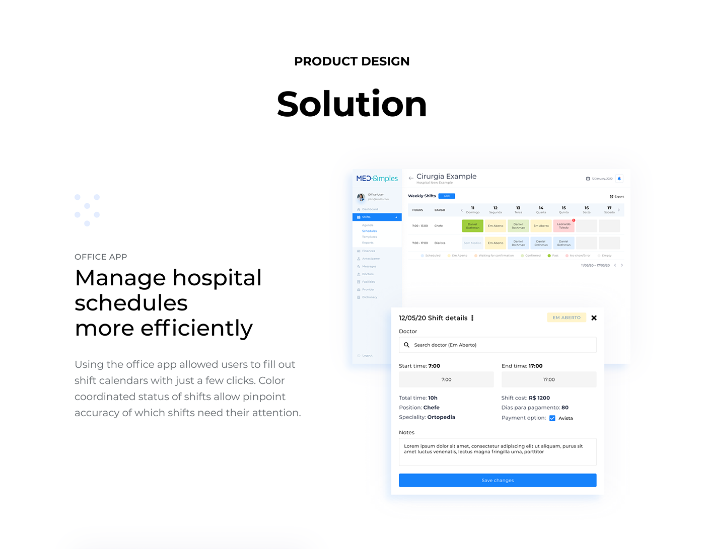 dashboard desktop app healthcare healthtech medtech Mobile app Office system UI ux