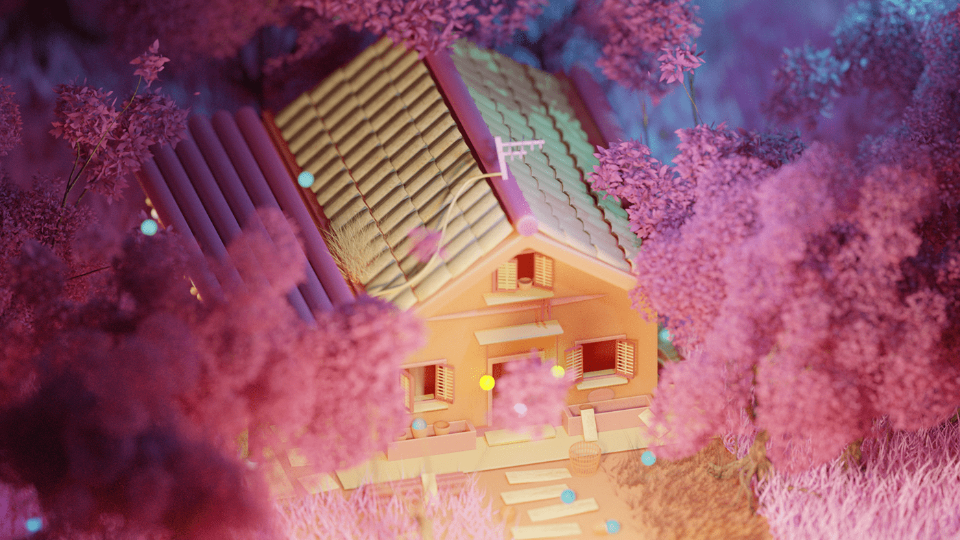 house architecture 3D visualization blender 3d modeling animation  motion design graphics