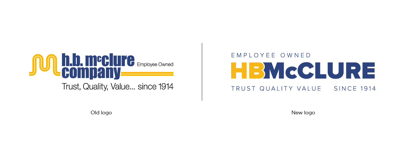 rebranding logo design brand identity hb mcclure HVAC company redesign Signage Icon