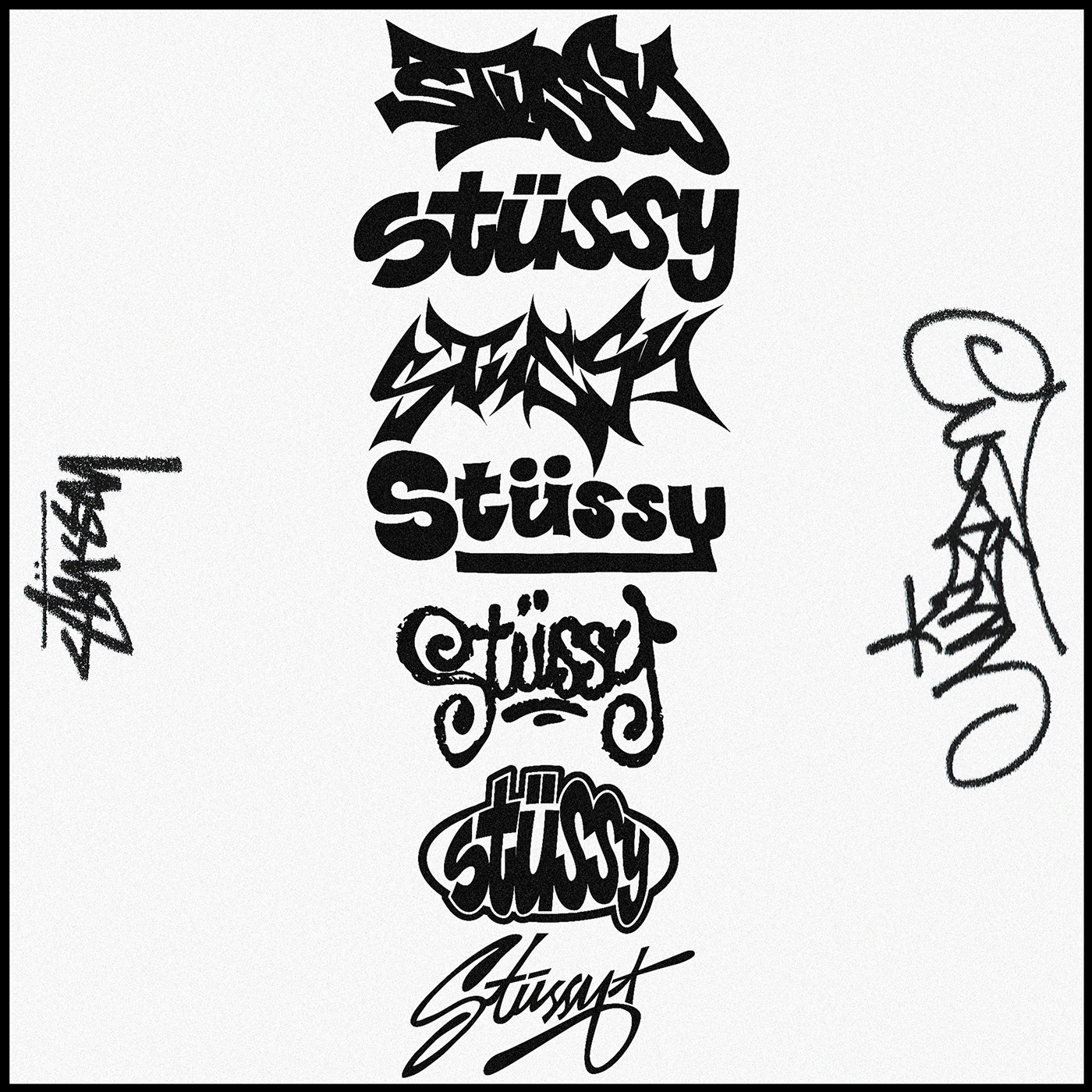 stussy graphic design  logo custom type typelogo retro logo typedesign clothing brand branding  Chrome Type lettering custom letter