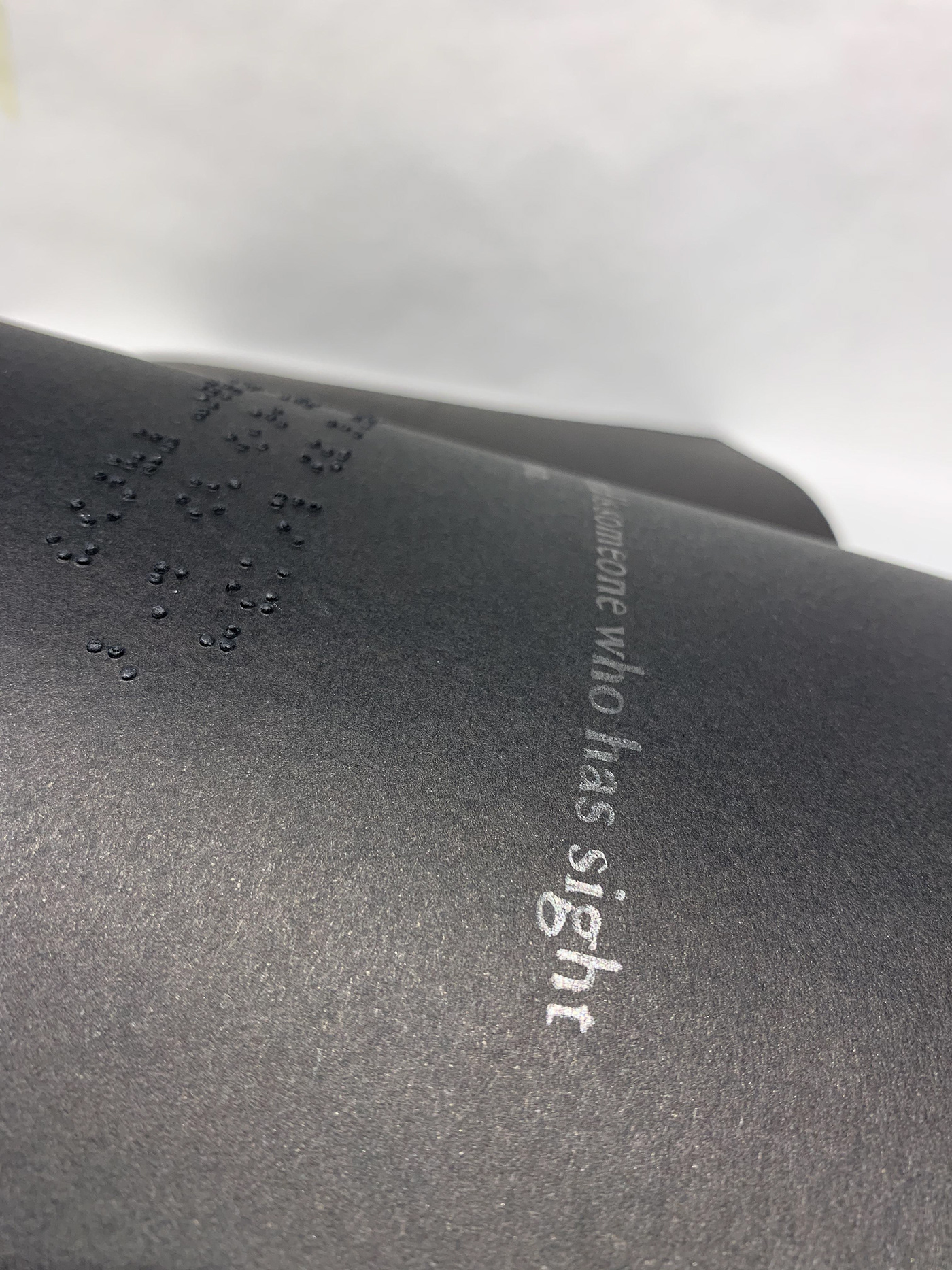 Braille texture Book Binding book design