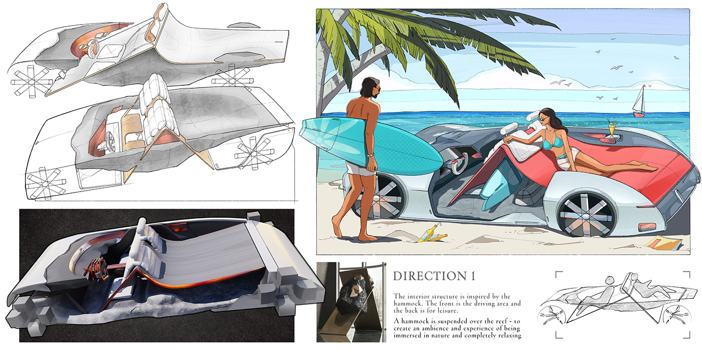 car cardesign exterior interior design  concept sketch blender Interior mercedes model