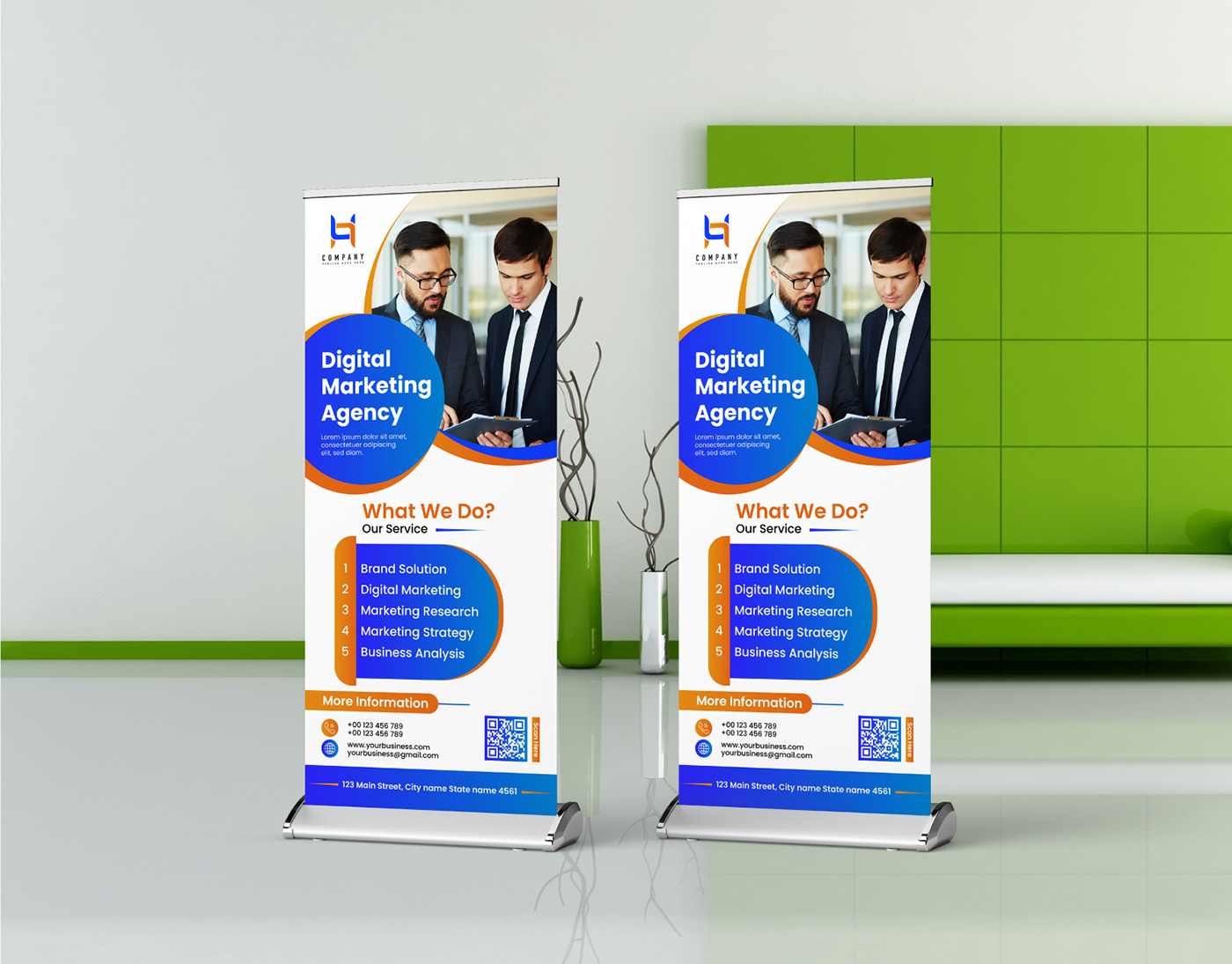roll up banner rollup Advertising  ads banner print corporate marketing   business print design 