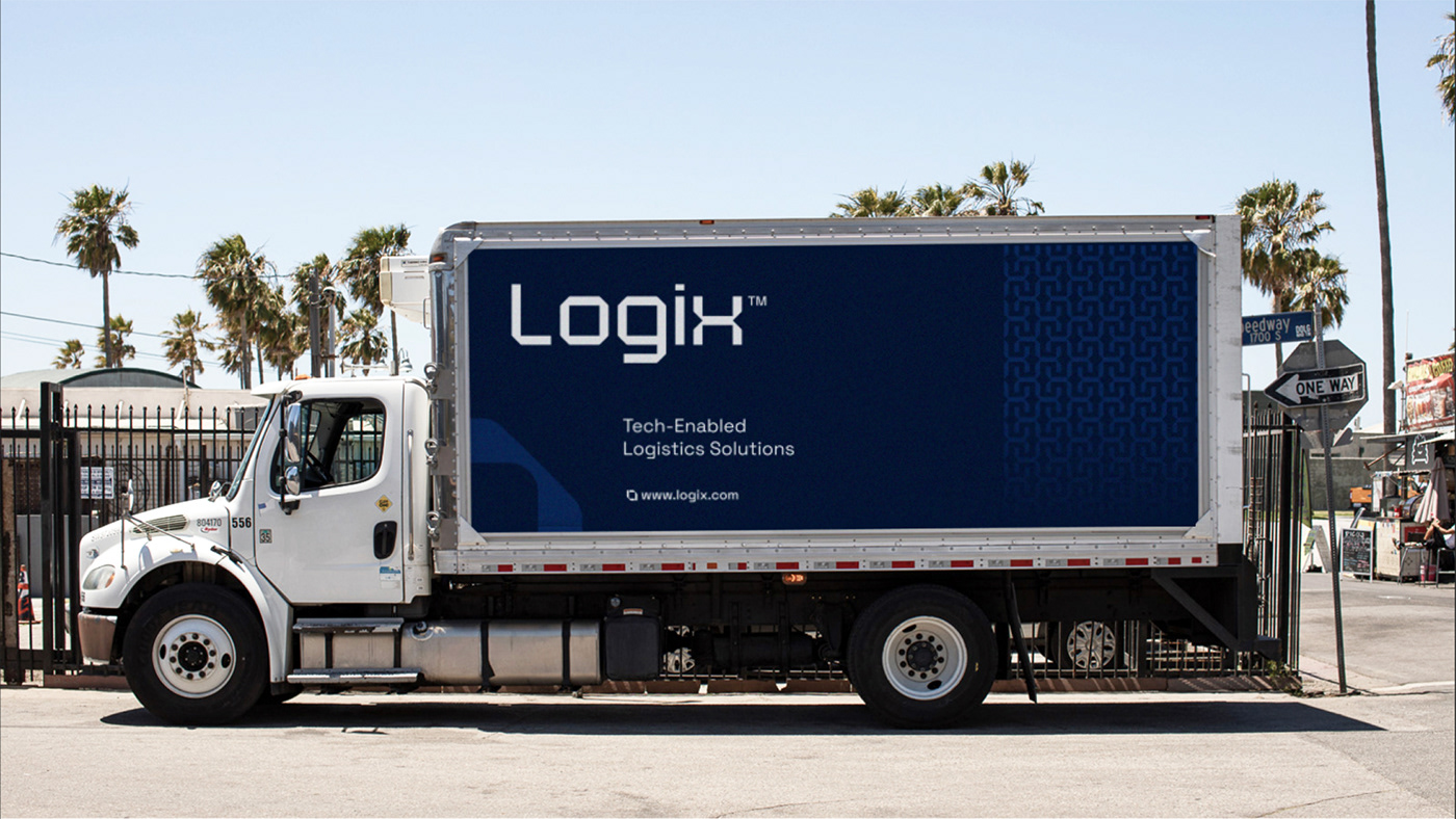 Truck branding for Logix - US based logistics and technology company