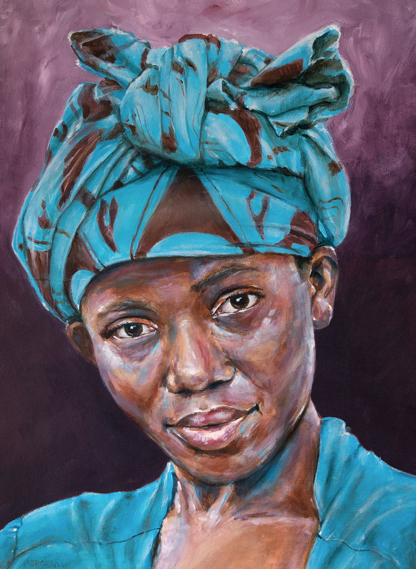 paint portrait woman brushes art artist artistic linen acrylic material traditional медиа