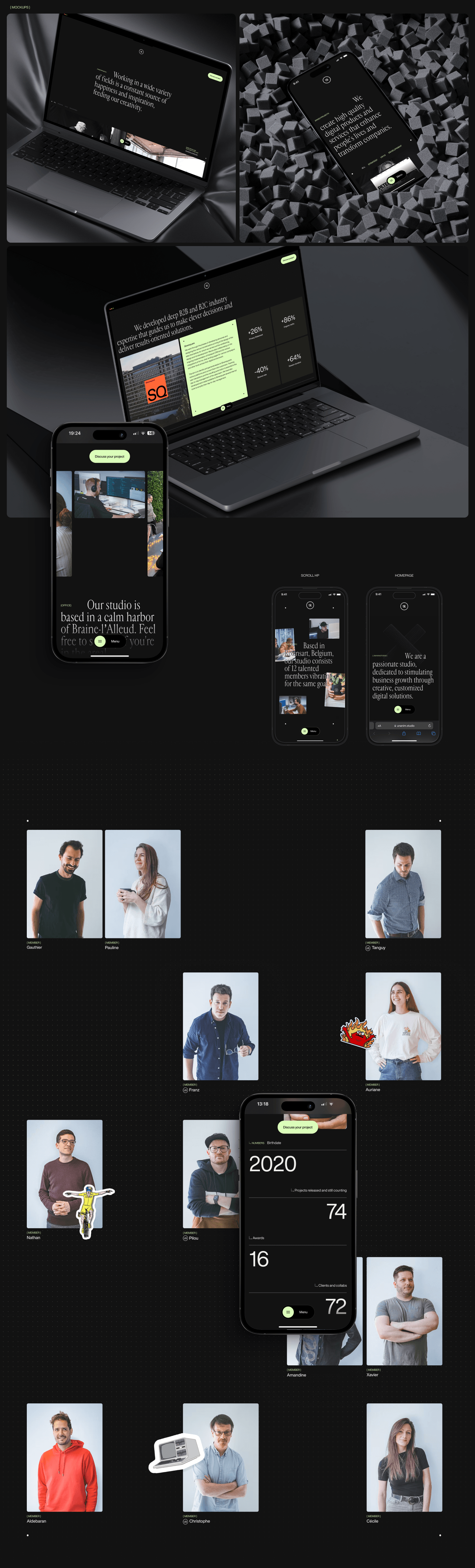 ux/ui user interface mobile design studio agency brand identity identity portfolio minimal Website Web Design 