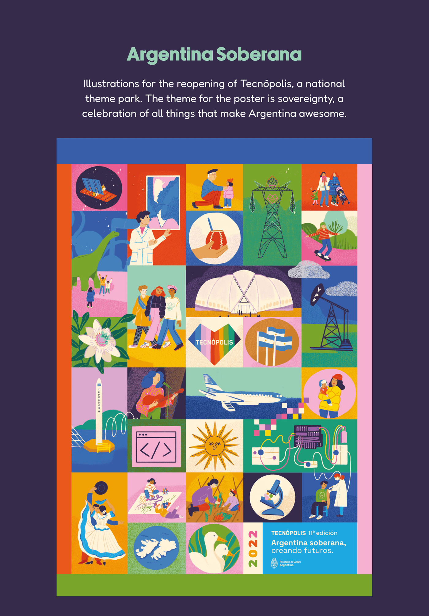colorful Digital Art  grid illustrations ILLUSTRATION  poster print process sketch Theme Parks Vignettes