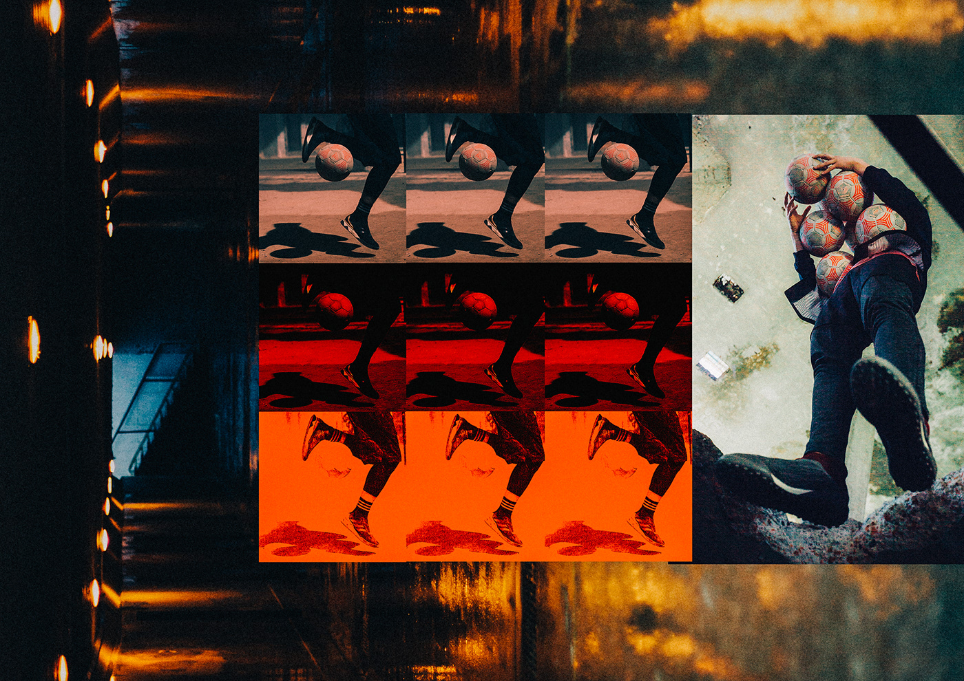 pharaoh rapper adidas football Layout collage glitche soccer campaign sport