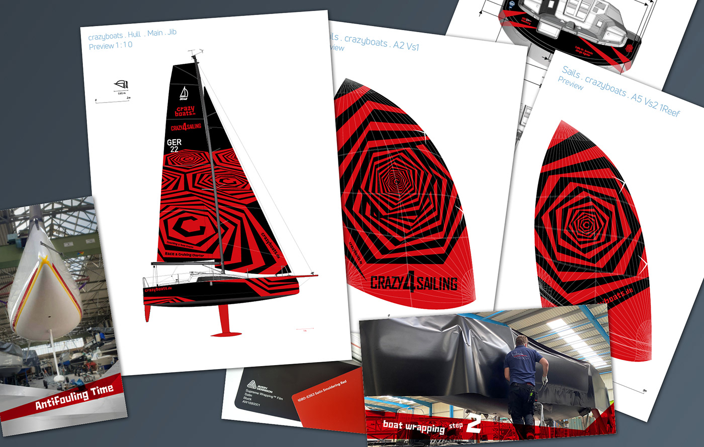 band design branding  Corporate Design crazyboats Dehler design logo sailing Yachting