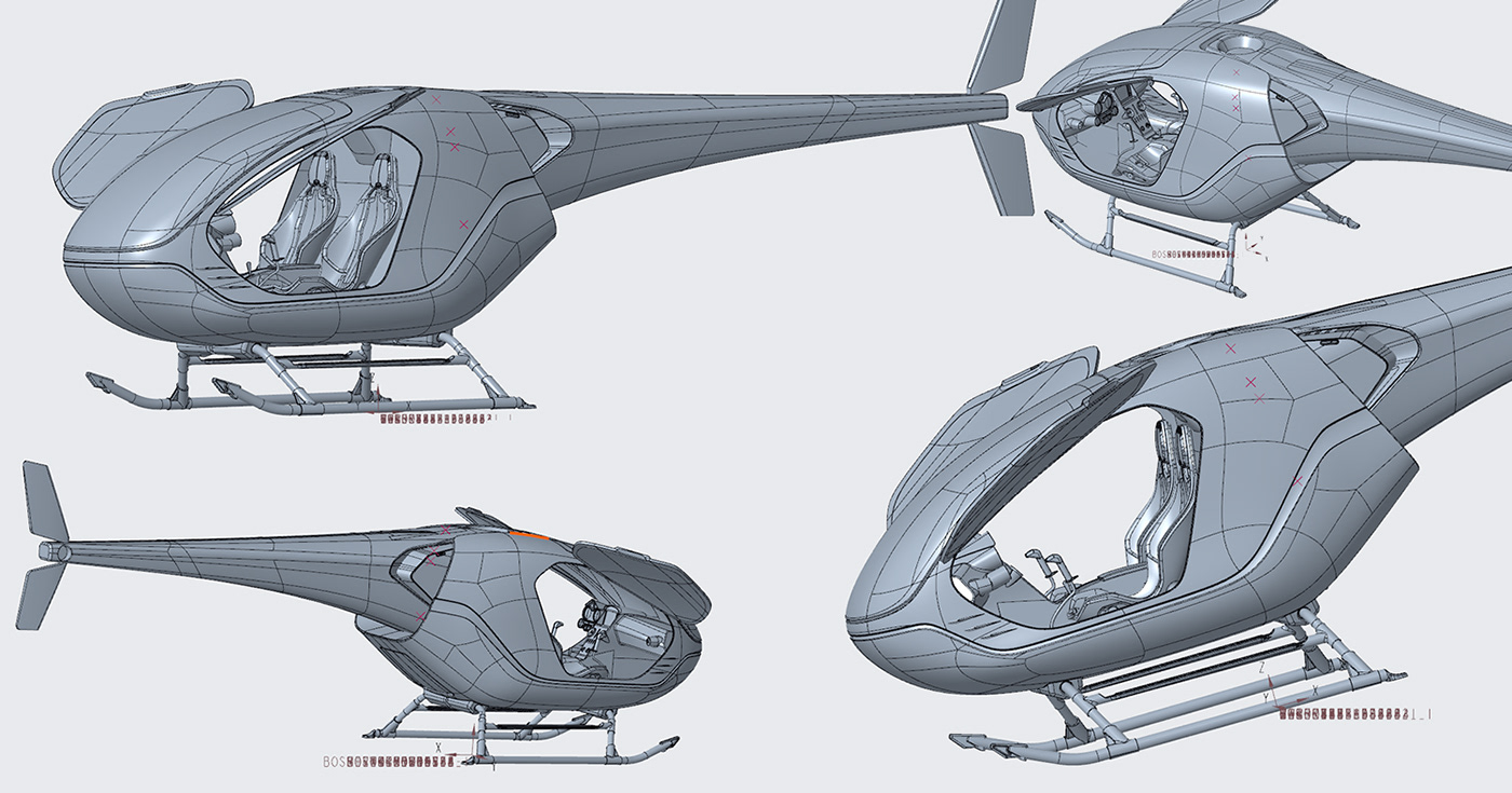 concept design helicopter industrial design  surface