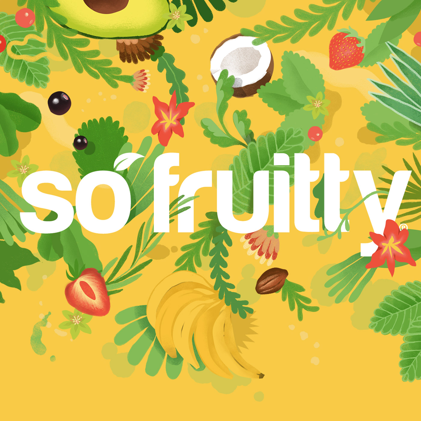 ILLUSTRATION  animation  jungle ice-cream loops gif branding  Tropical Fruit