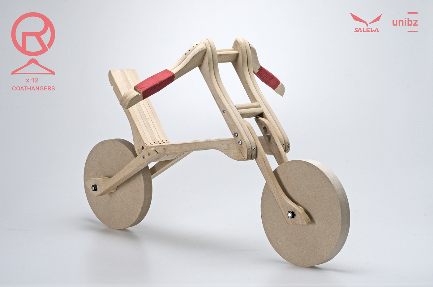 Bike toy kid children peru auction University euro red wood upcyling coathangers