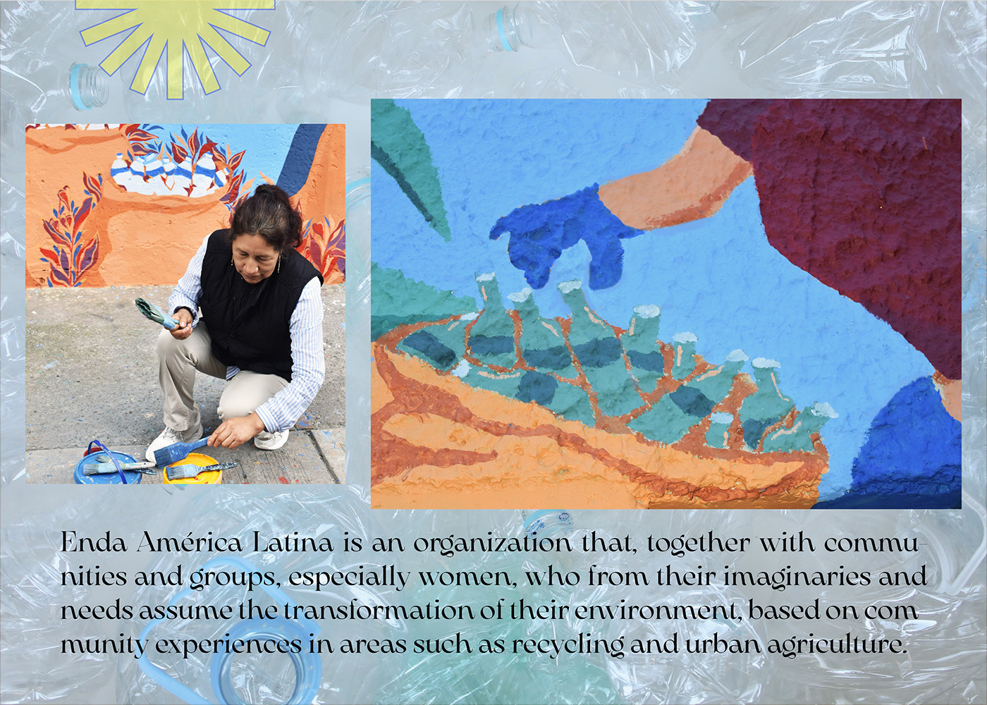 concept art arquitecture Mural mural art recicling women empowerment Girl Power Recicling campaign  recicling program