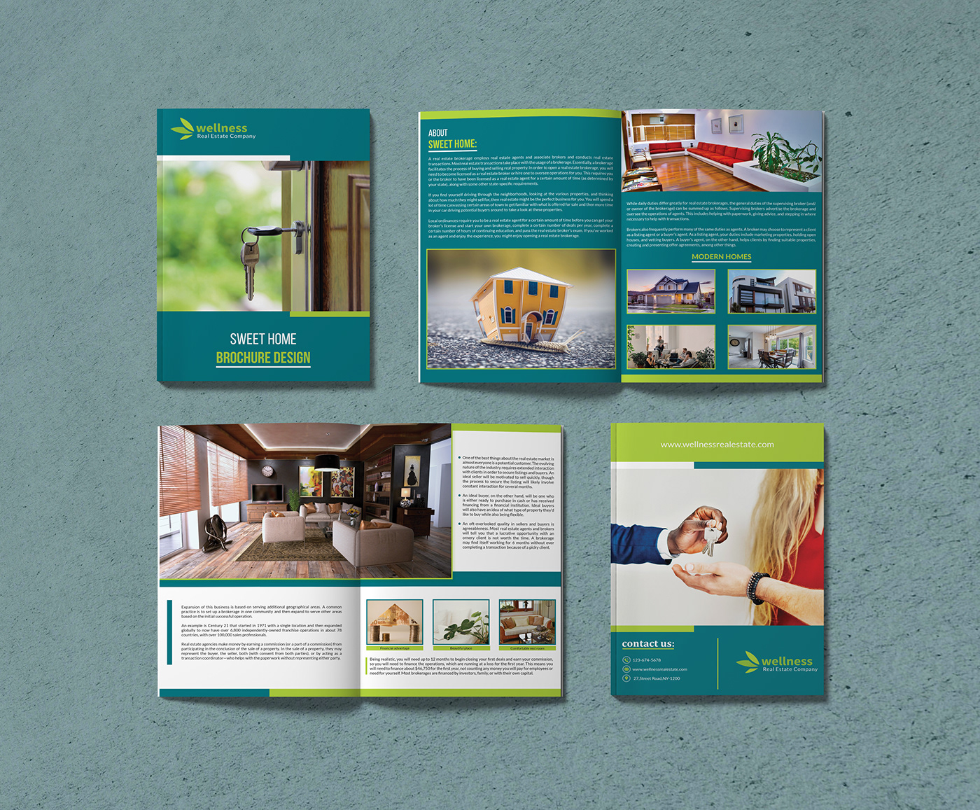 brochure brochure design real estate brochure Booklet catalog manual whitepaper newsletter agency beauty saloon