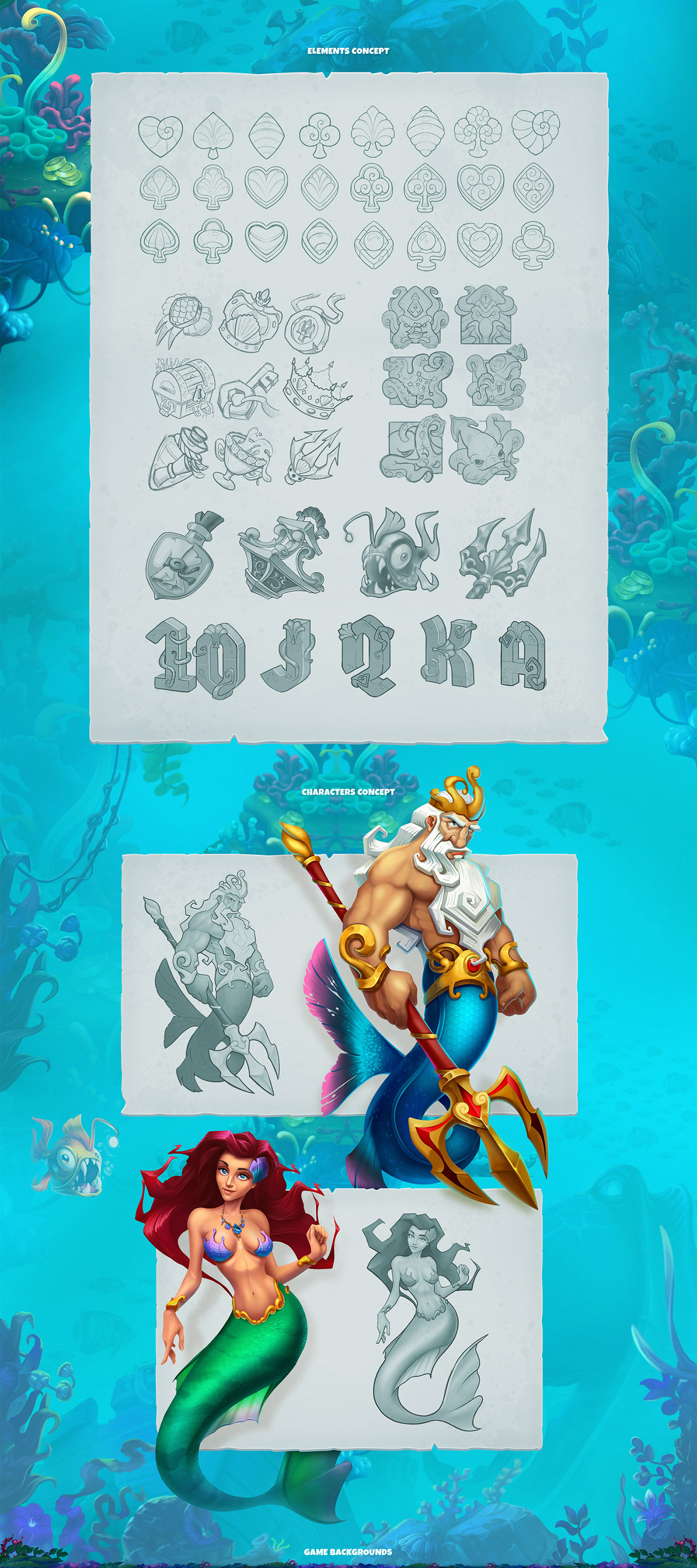 Character Concepr Art Game Art game concept Games kingdom mobile game slot slot game underwater