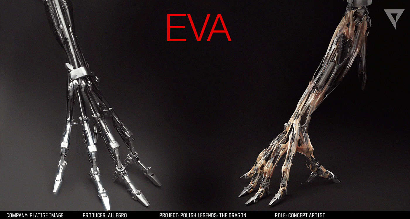 Adobe Portfolio Eva Mechanoid platige robot humanoid