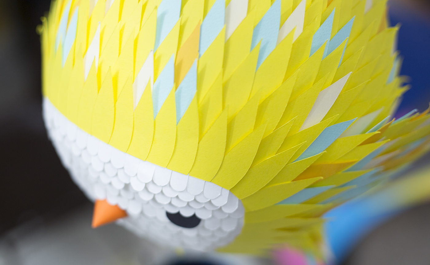 paper bird tactil paper art design balloon colors SKY