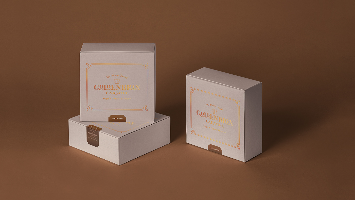 caramel branding  package design Food  logo