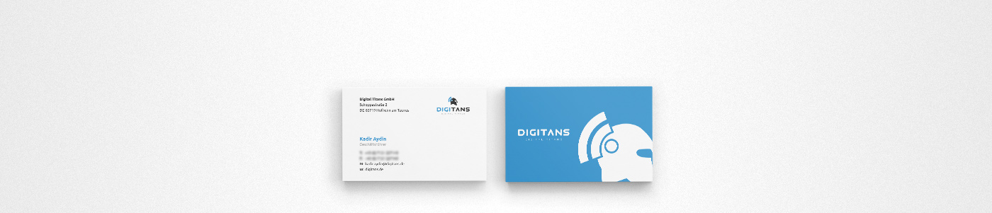 Business Cards logo identity brand blue grey Titan visual identity creative design brand identity Corporate Identity minimalist Logo Design invoice paper
