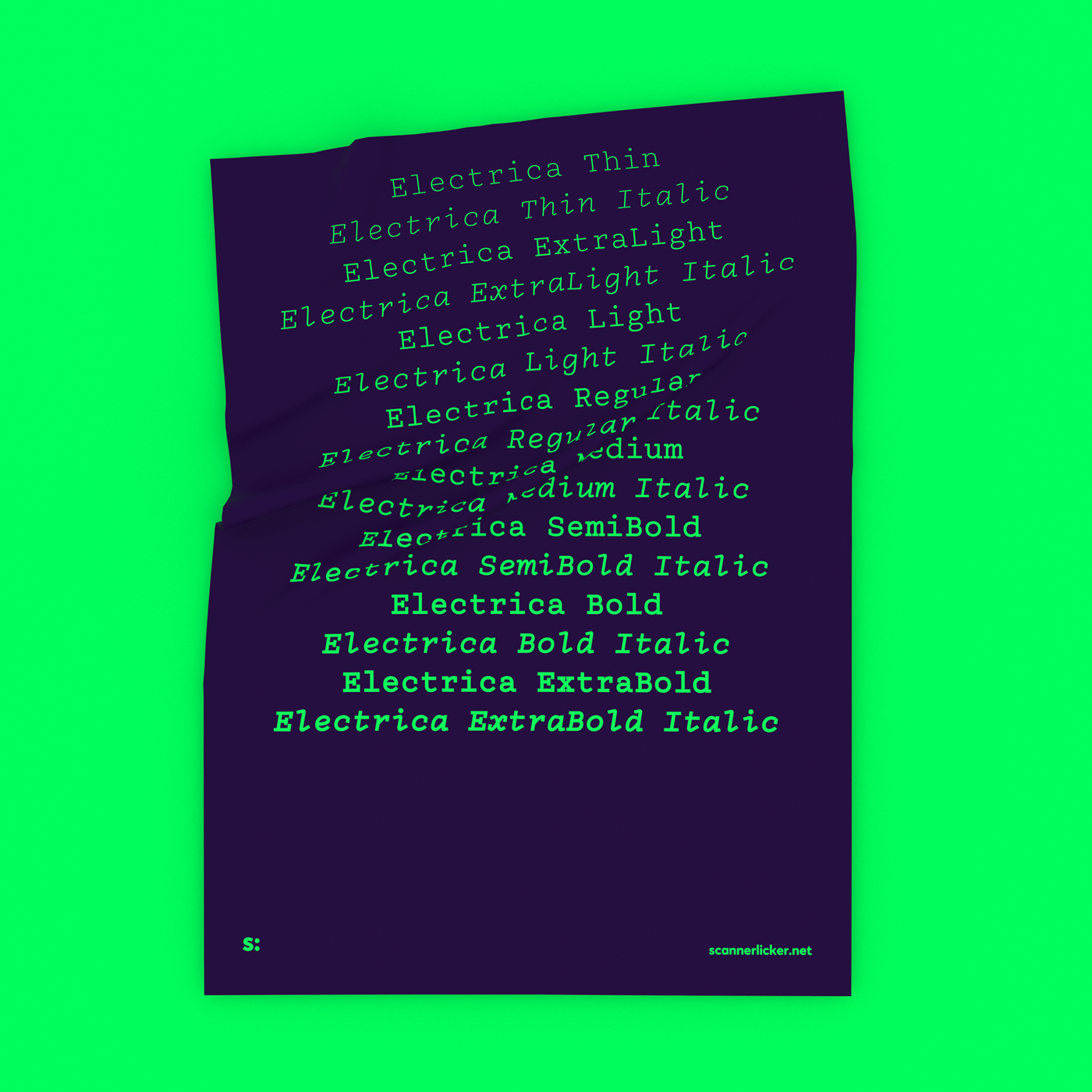 font Typeface type screen monospaced type release poster editorial