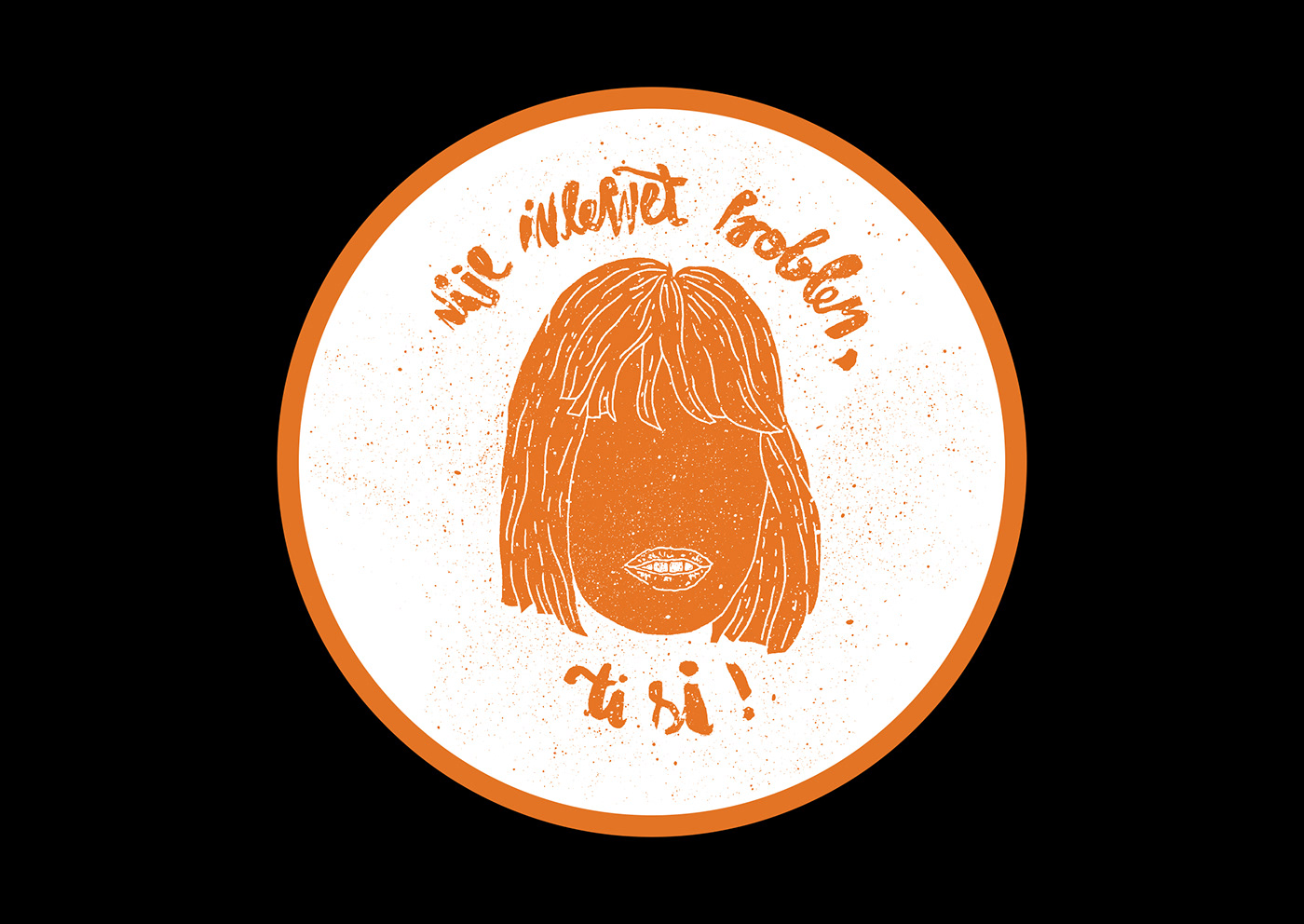 Adobe Portfolio orange face đontra Internet Competition shirt bag dot line iskon Love Hipster girl circle pantone