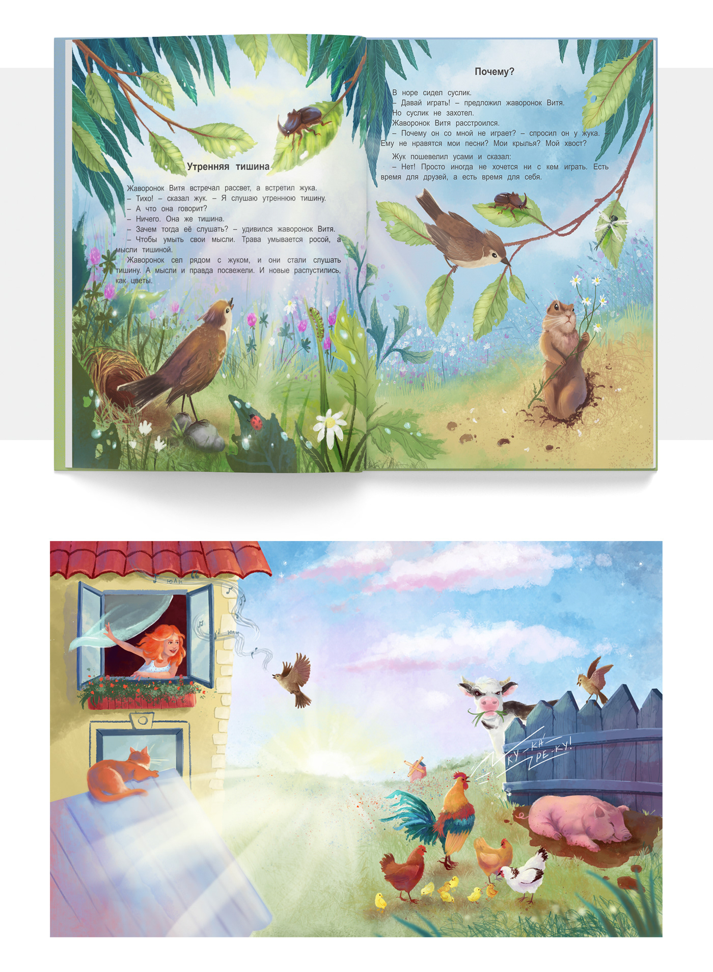 bird book bookillustration Character illistration Lark picturebook story storyboard Sunrise