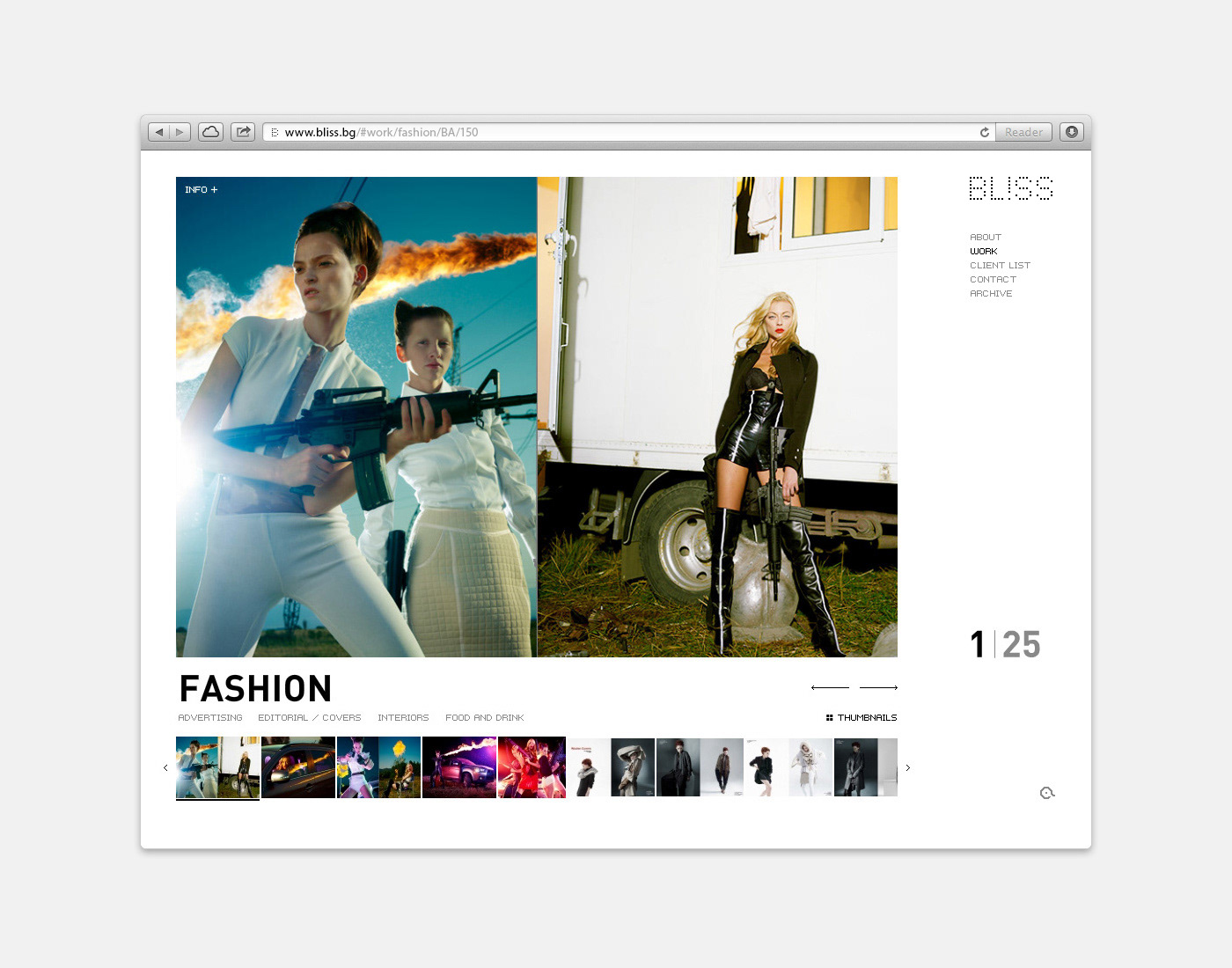 bliss chadomoto dimiter petrov Interface Website flash website minimalist Photography  ui ux Web Design 