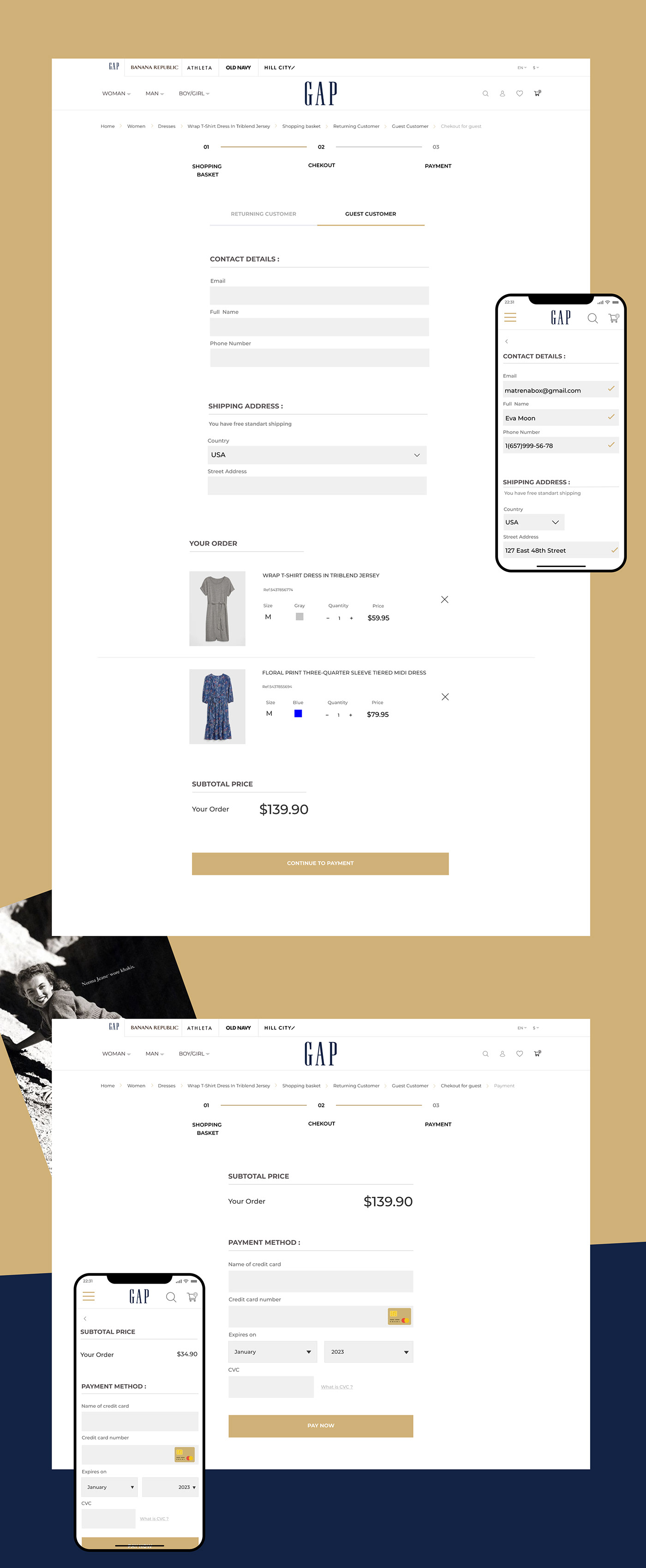 Fashion  gap redesign shop ux Web Webdesign clothes Interface Minimalism
