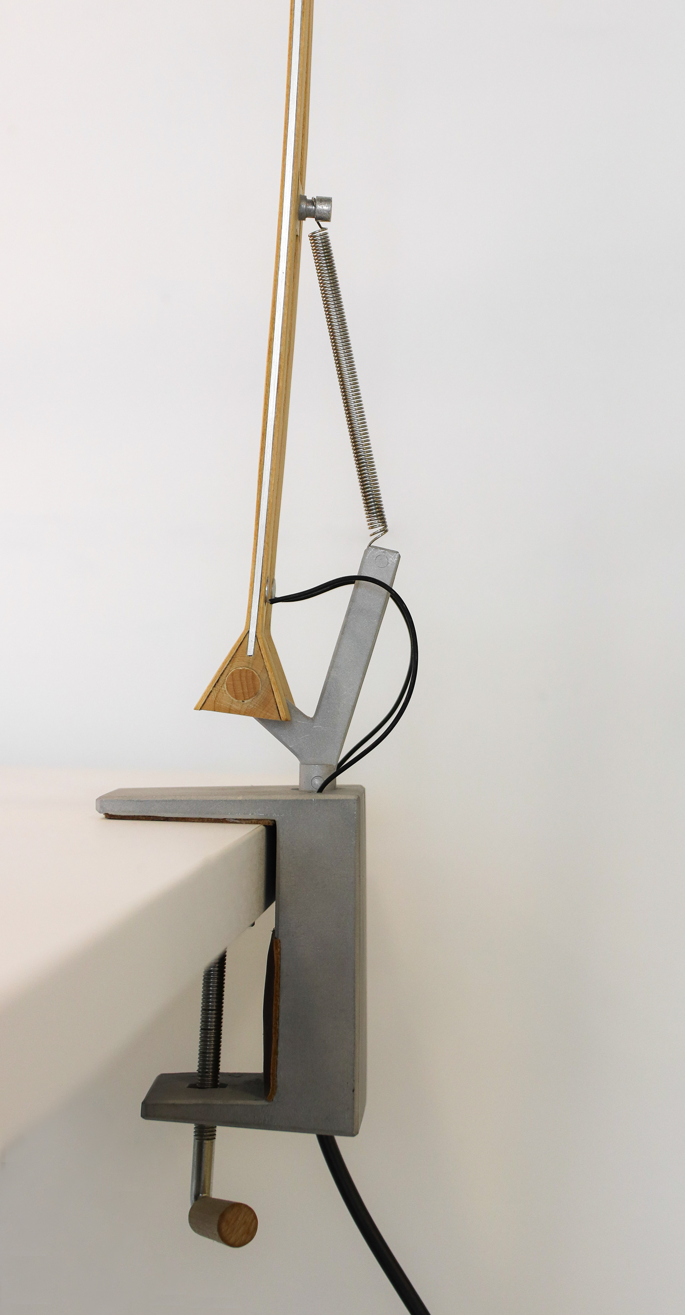 Lamp design wood aluminium light desklamp Lamination lampdesign