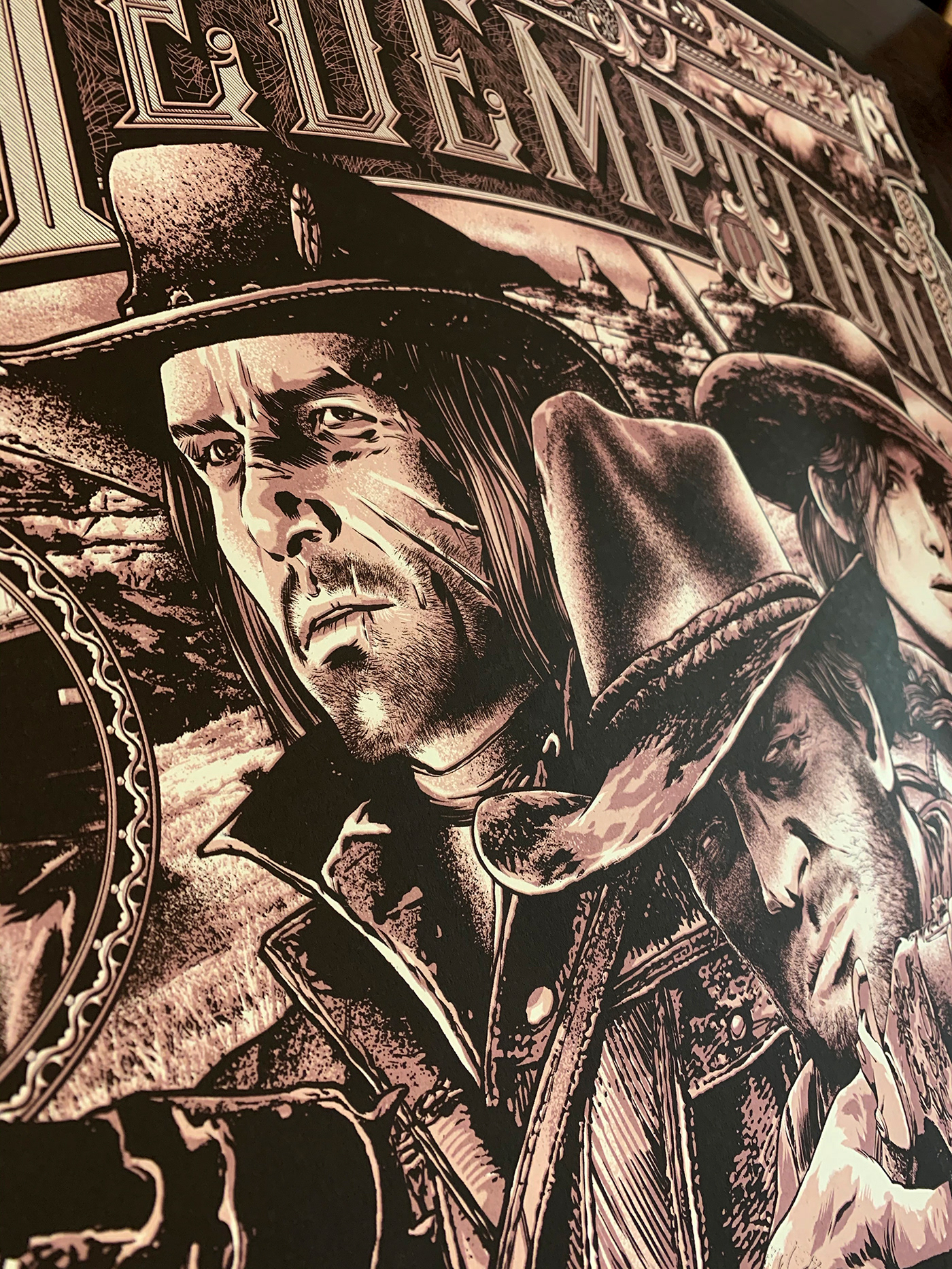 Red Dead redemption screen print poster typography   wild west video game arthur morgan