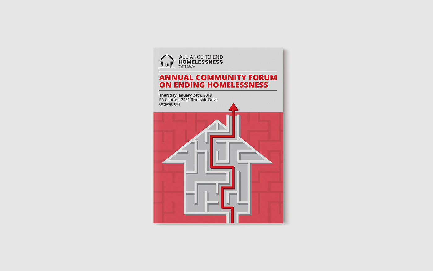 non-profit Program print forum homeless housing affordable ottawa Canada brochure