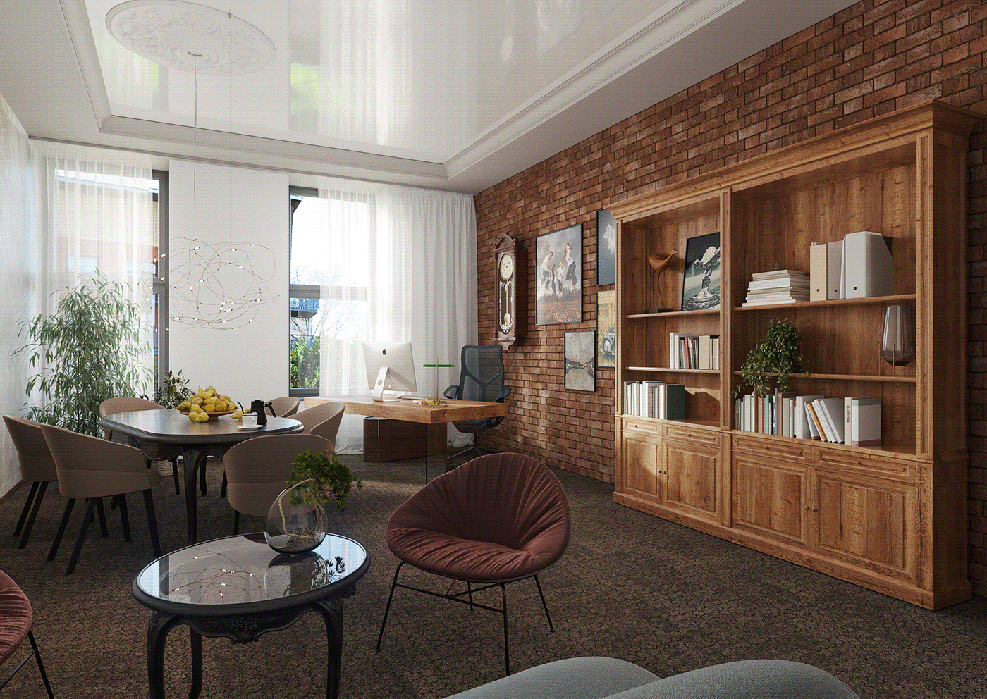Office Interior archviz interior design  CGI modo onoje visualization MatPak 3D