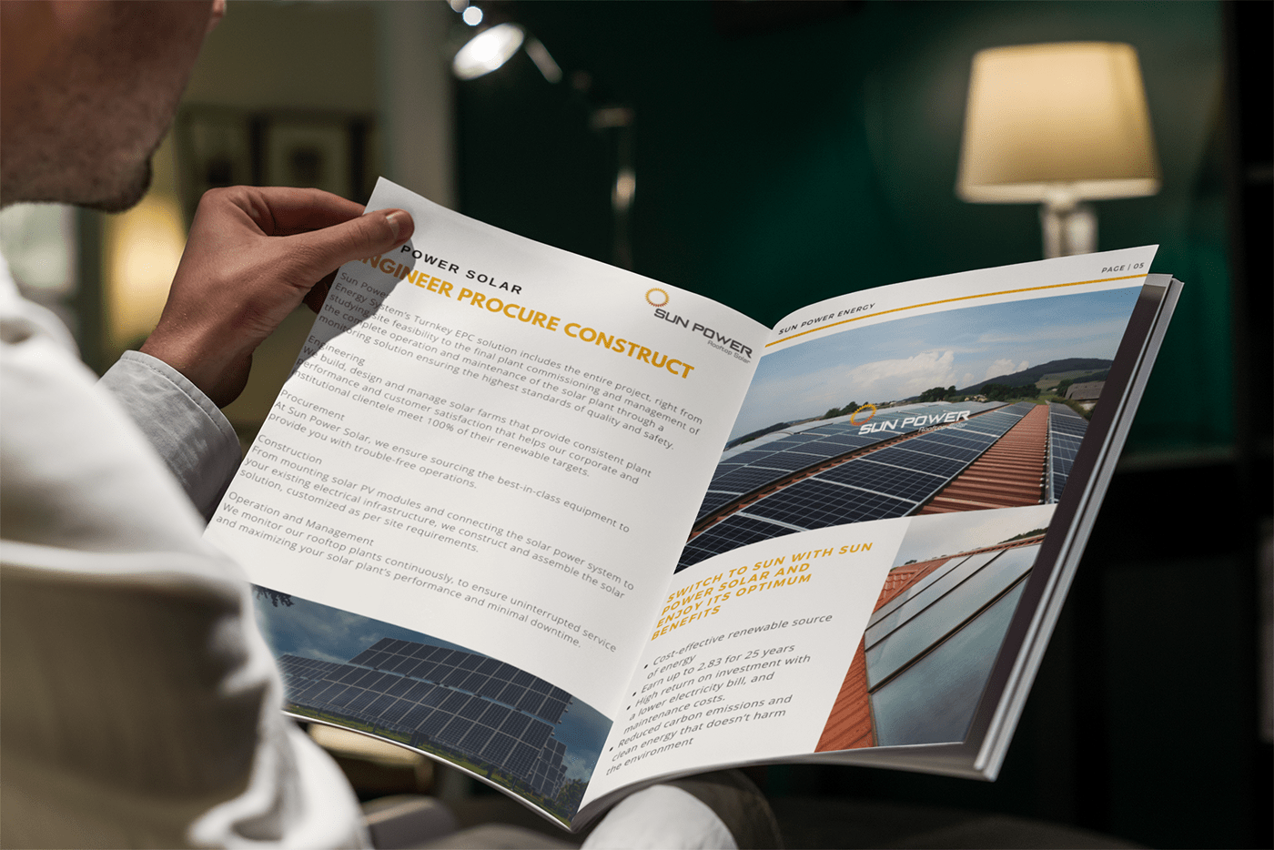 brochure brochure design company profile magazine Magazine design minimal brochure solar solar design
