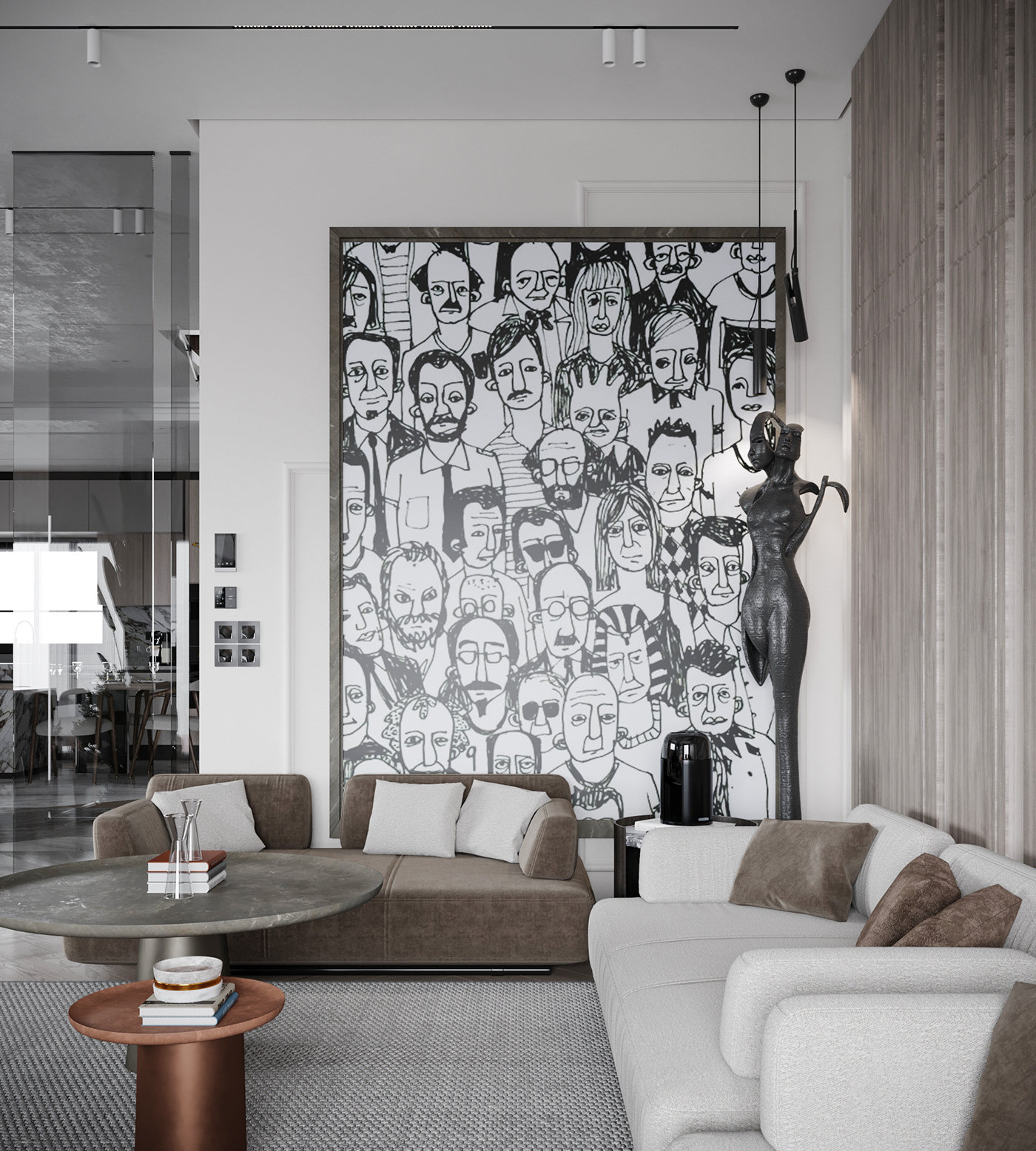 architecture CGI corona interior design  luxury natural portrait reception visualization wood