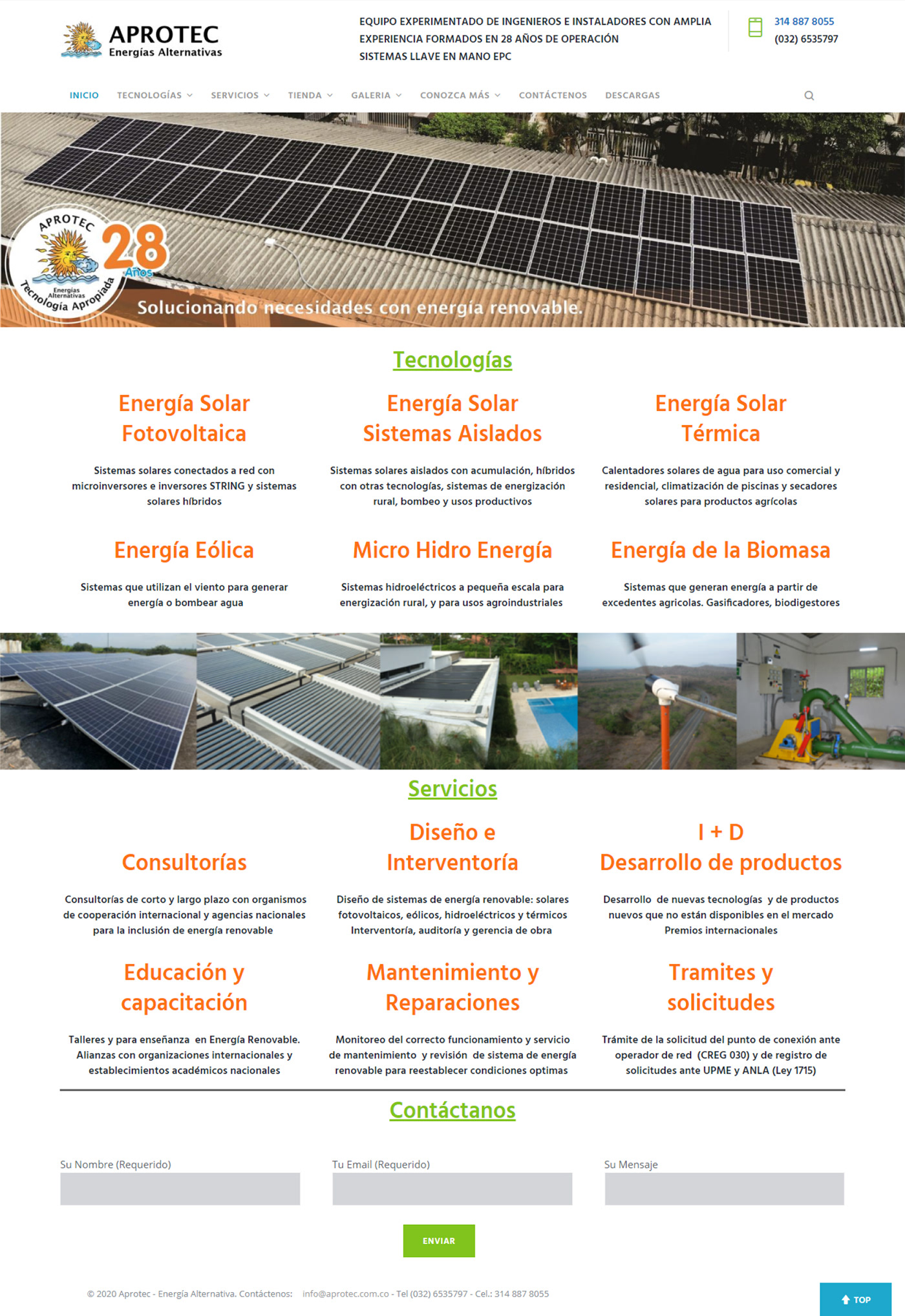 biomasa Diseño web energías renovables Molinos de Viento Paginas web sitio web