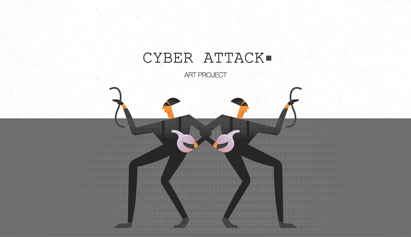 business cyber attack finance flat fraud magazine modern print thief vector