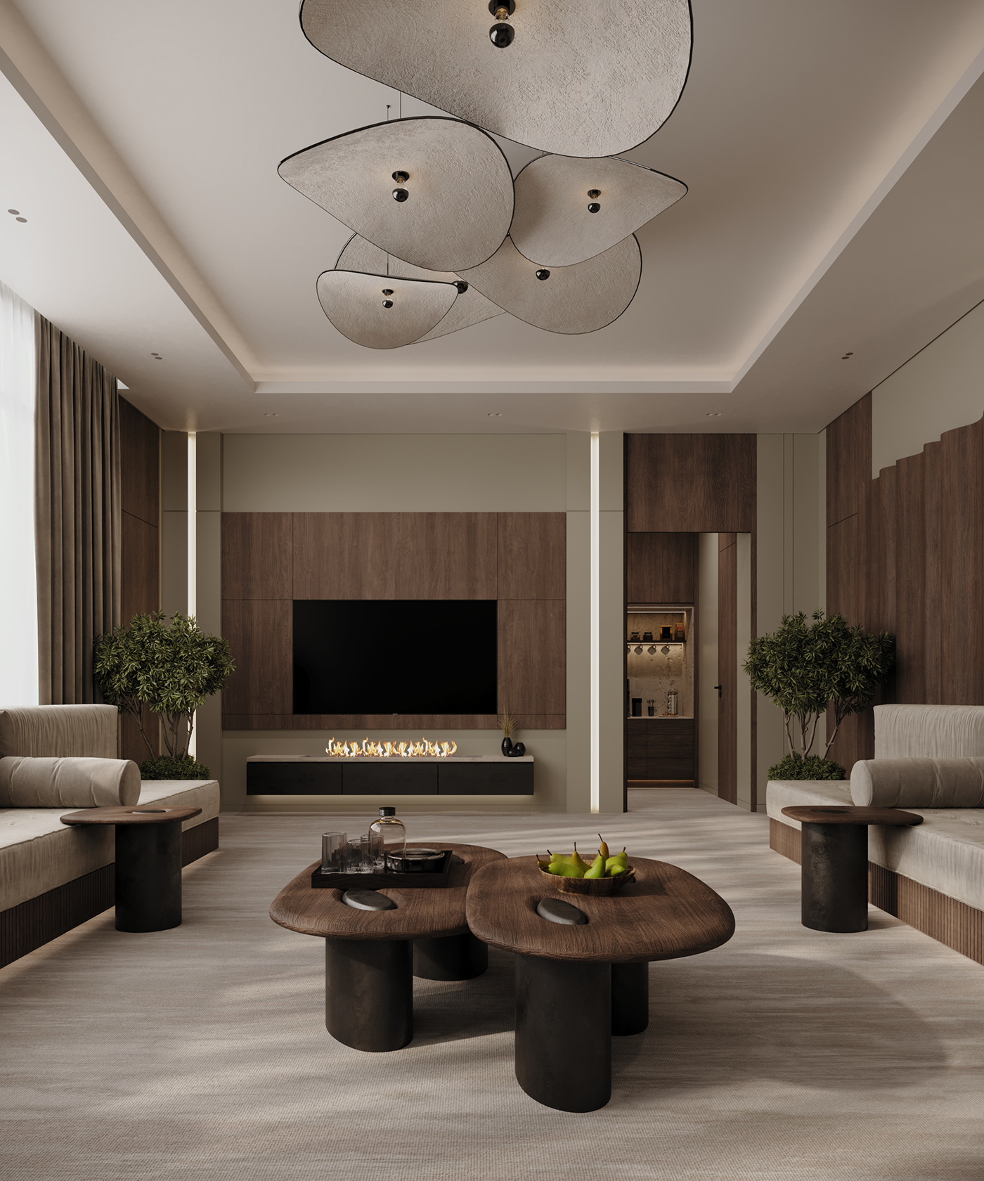 MAJLIS modern Wabisabi interior design  3ds max corona visualization architecture #project Kuwait