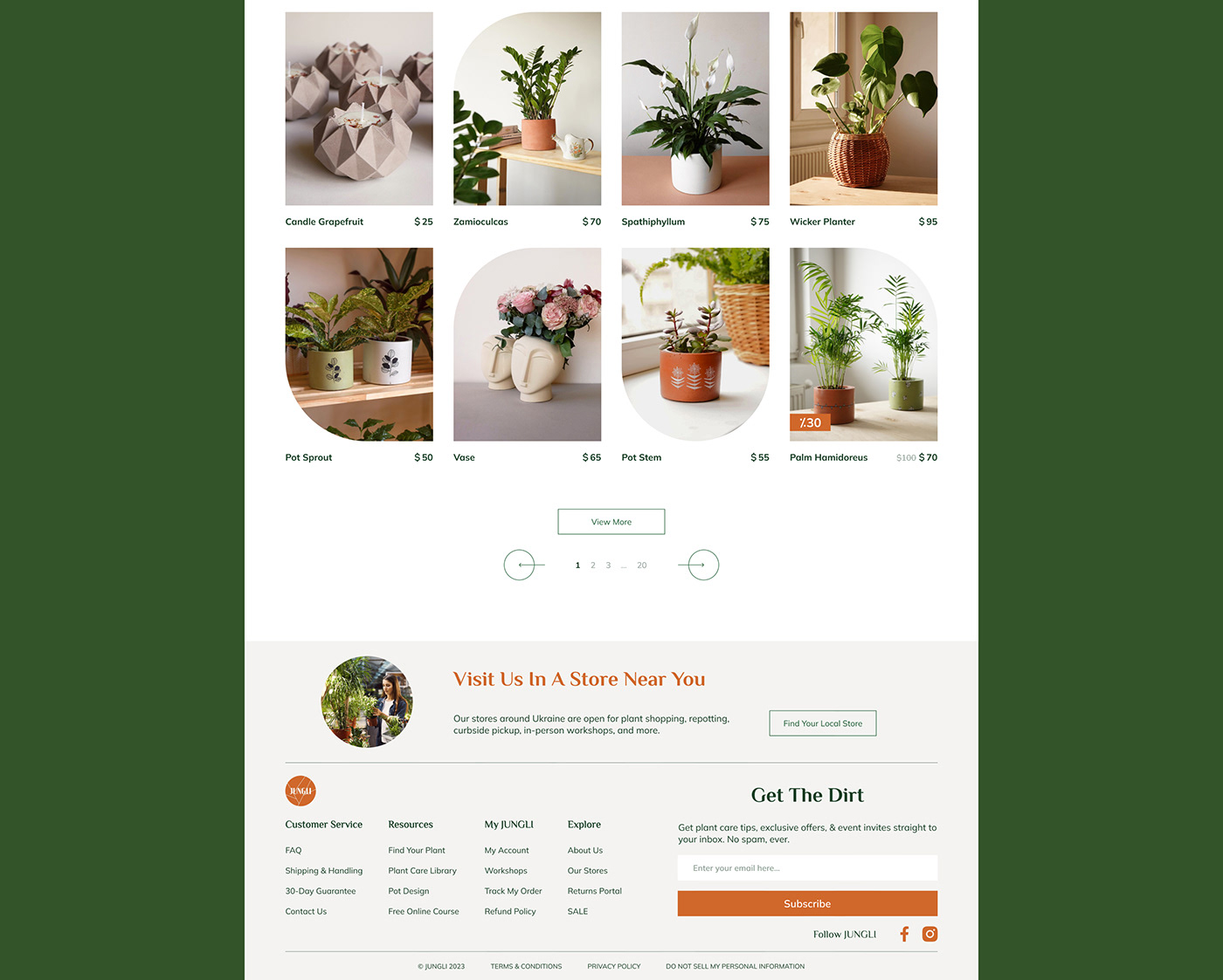 e-commerce e-Commerce website E-commerce Design UI/UX Website Figma Web Design  Online shop online store plants