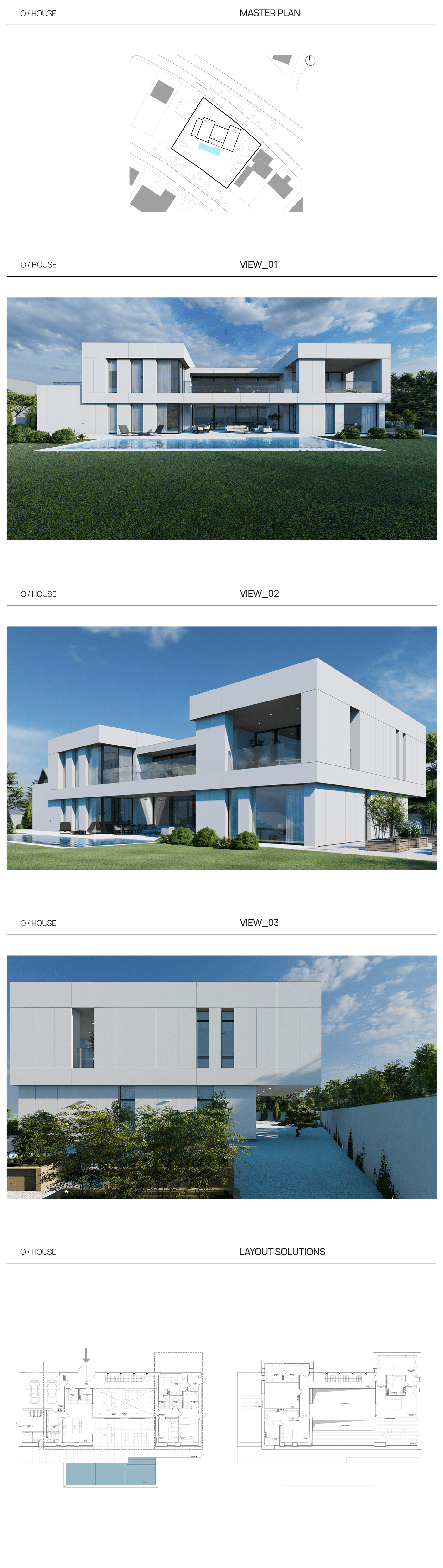 architecture Project private house visualization architectural design house CGI modern family house ukraine