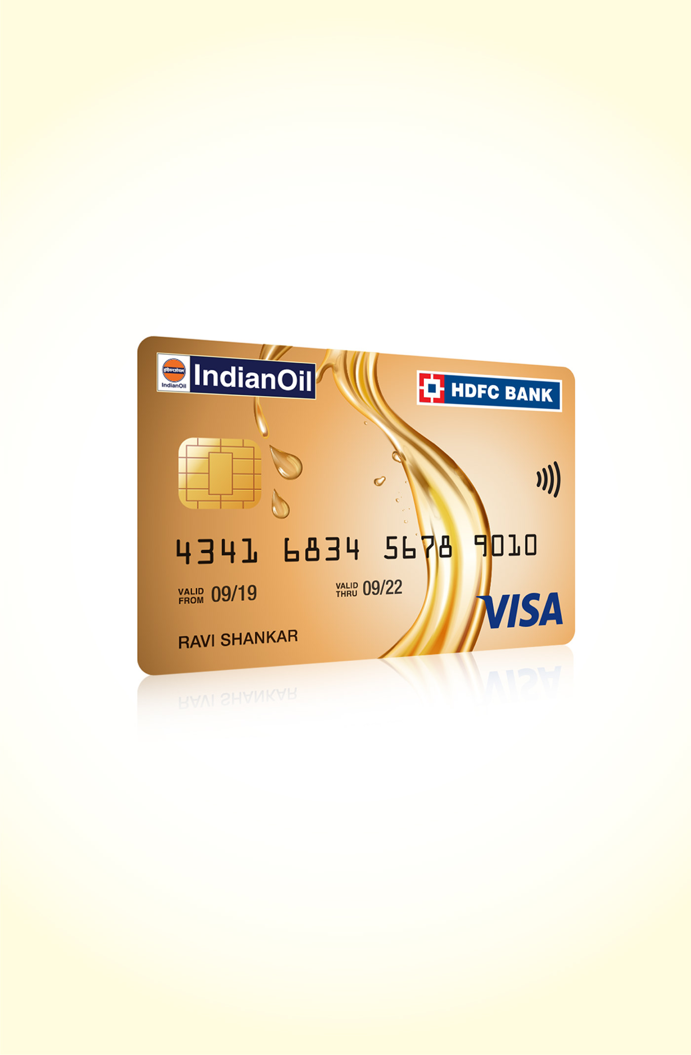 HDFC Bank Indian Oil finance money credit card fuel Visa rewards petrol Diesel