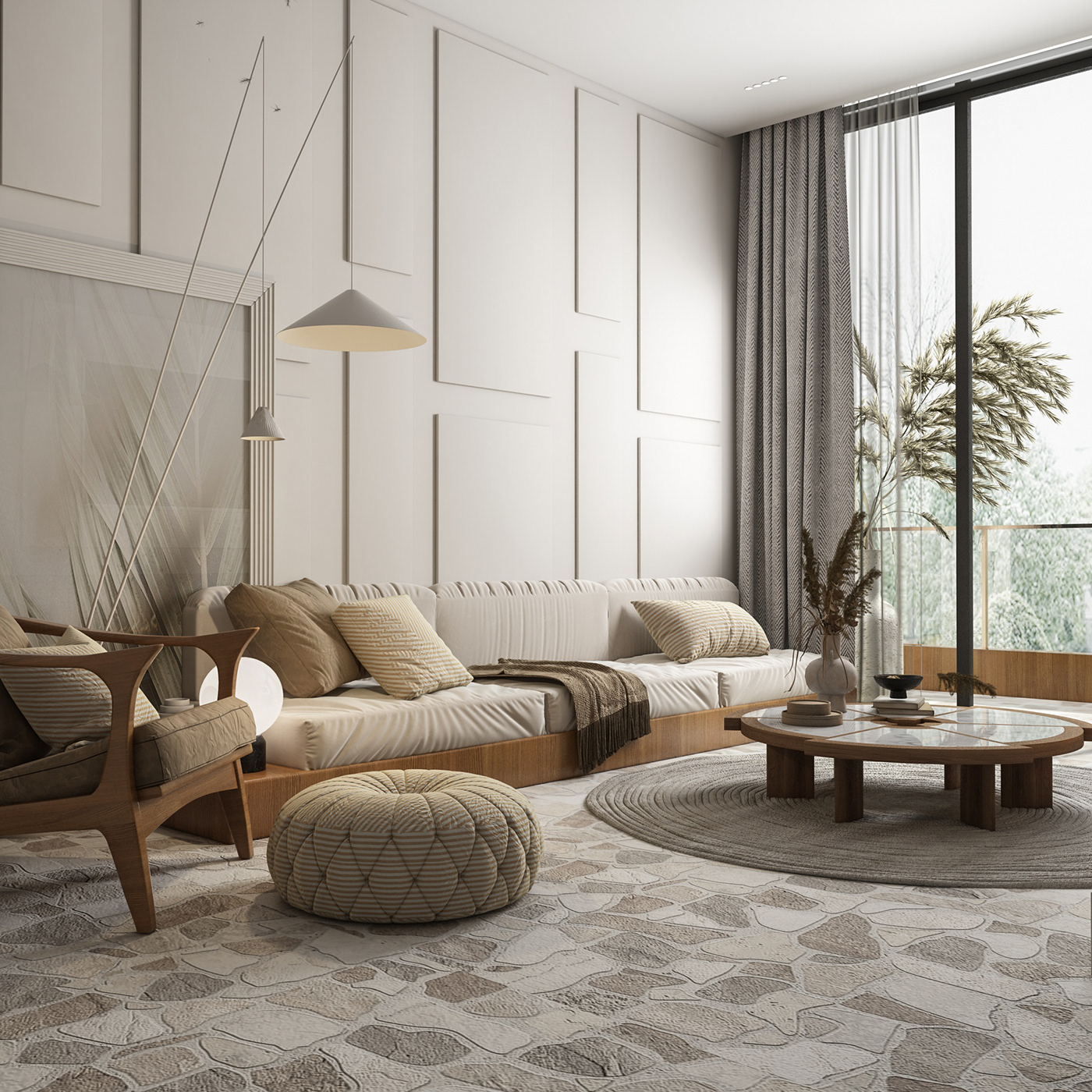 3dmax design living-room