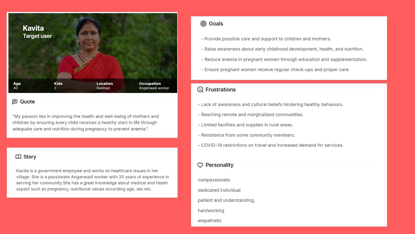 anemia women health UI/UX User research research project unicef