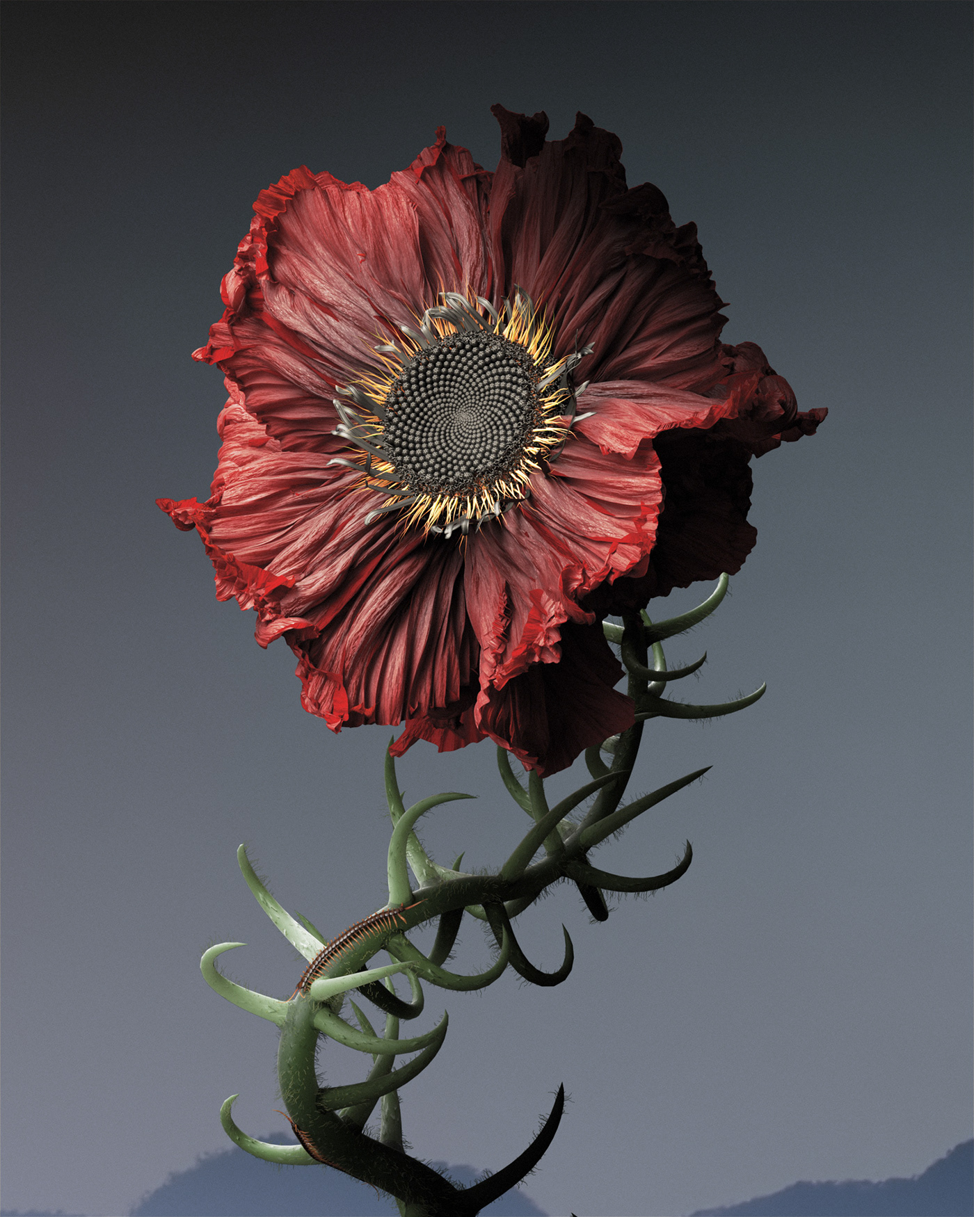 3D art CGI Flowers Nature nft plants portrait sculpture surreal