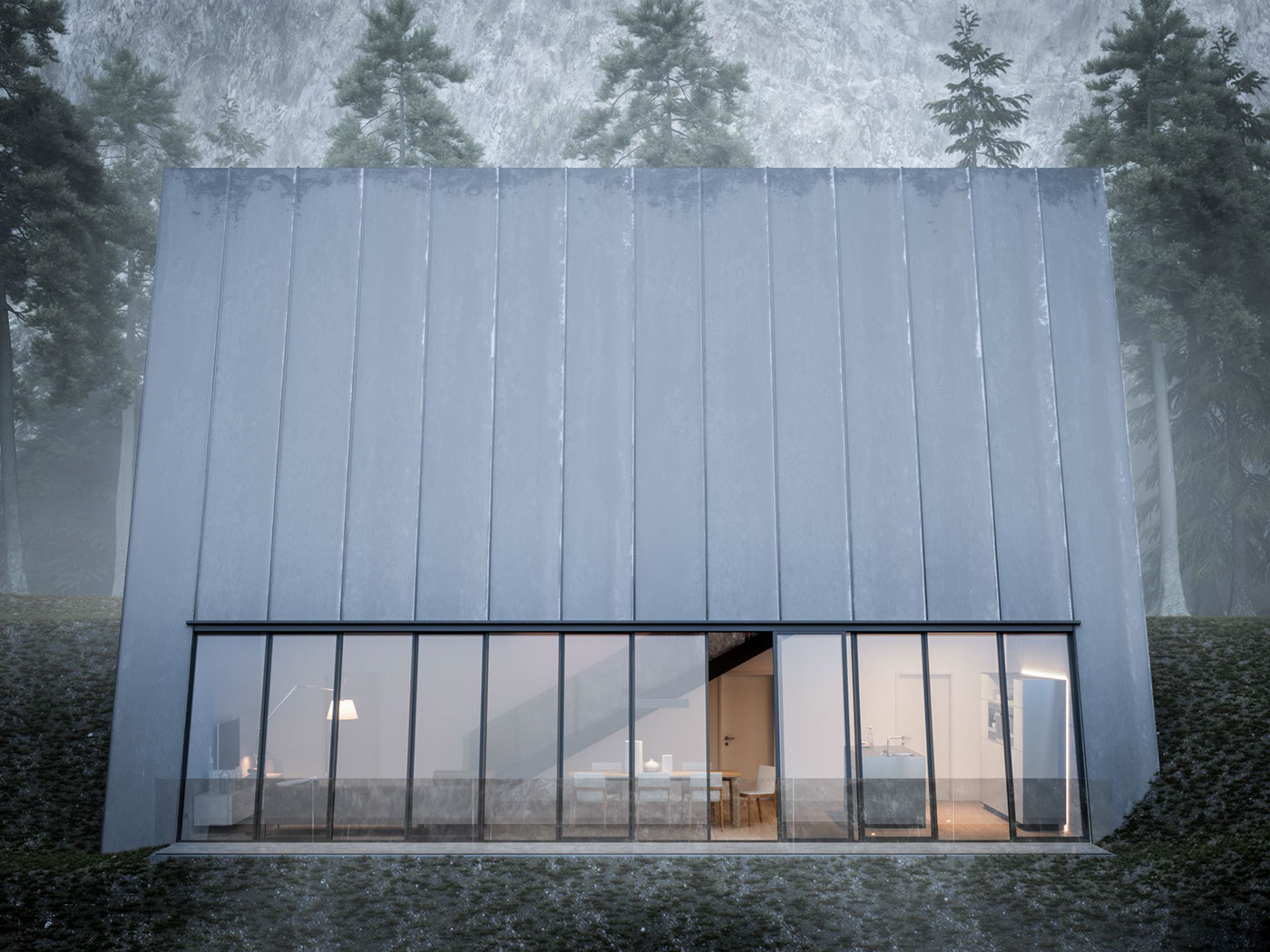 lichtecht hamburg architektur Visualisierung 3D exterior Forest Pack