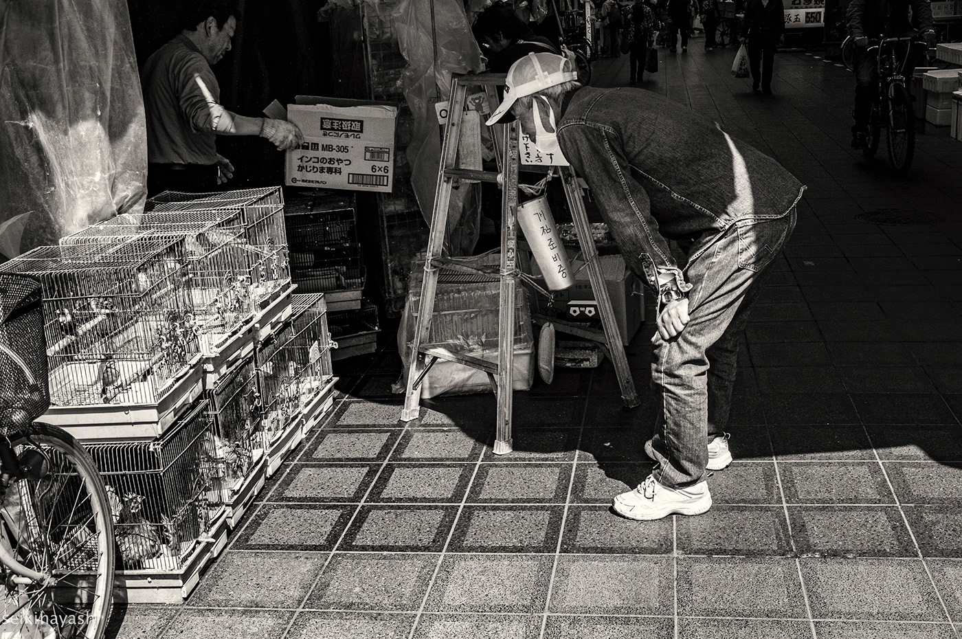 black and white city japan people Street streetphotography osaka osaka prefecture