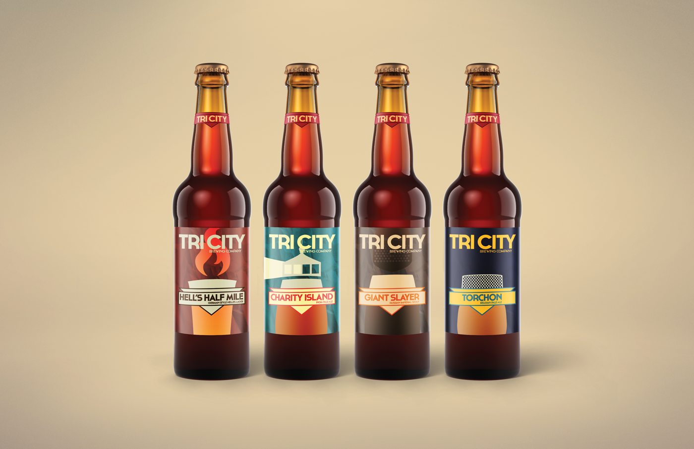 beer Tri City Michigan branding  microbrew