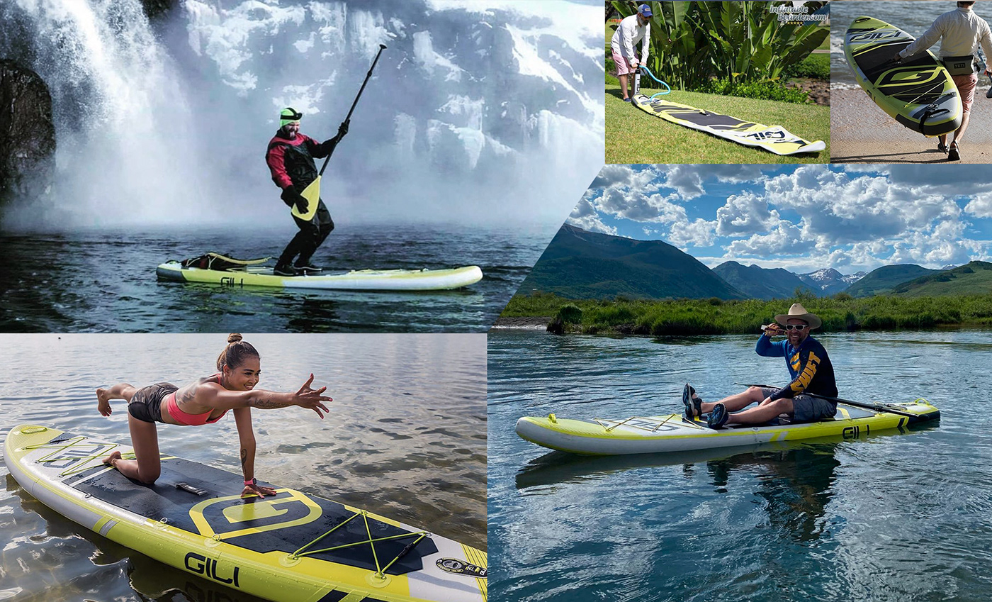 Board inflatable kayak Paddle sport stand up sup Surf water Yoga